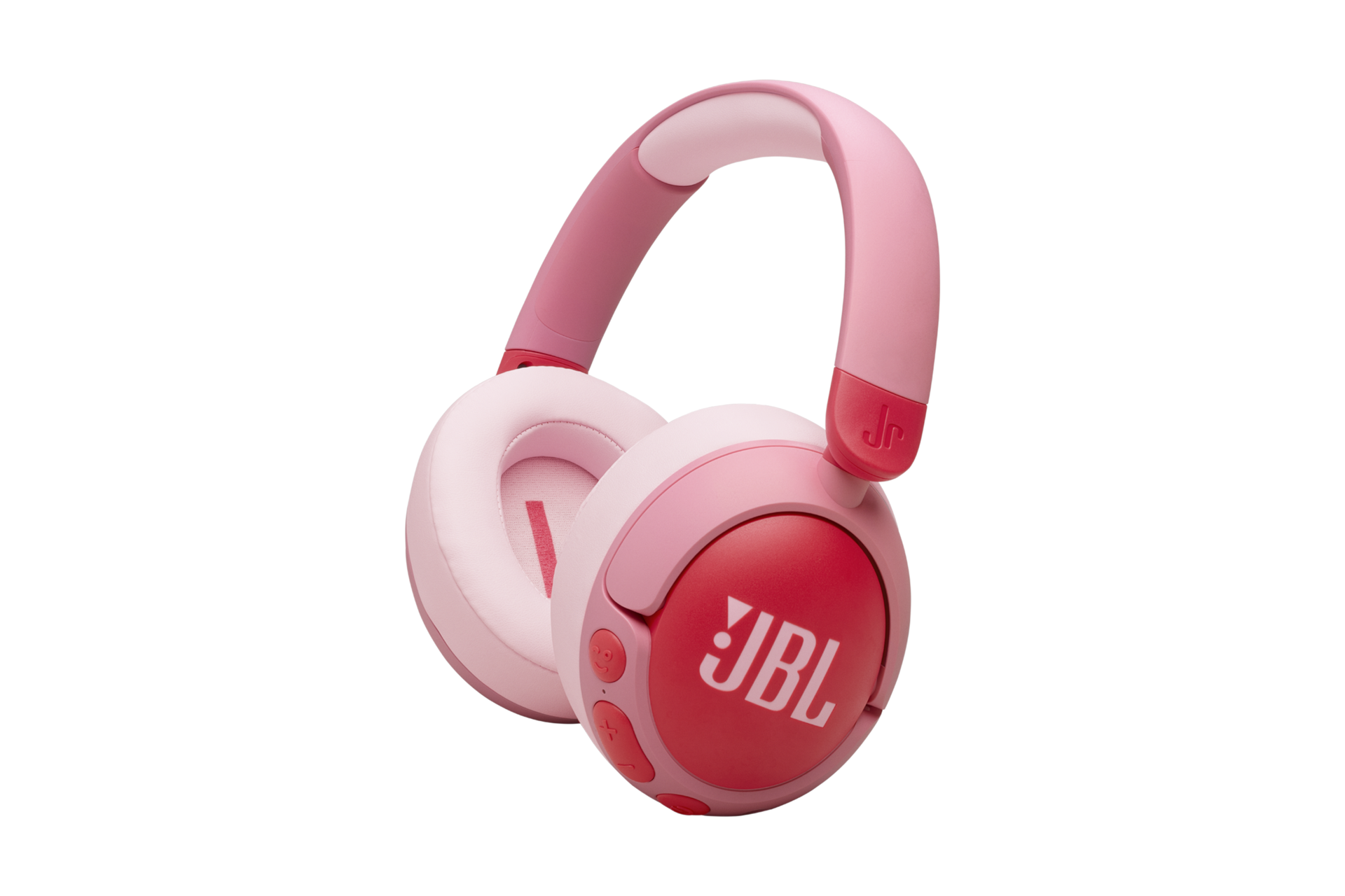 JBL JR470NC 노이즈 캔슬링 무선 키즈 헤드폰 핑크 좌측 45도