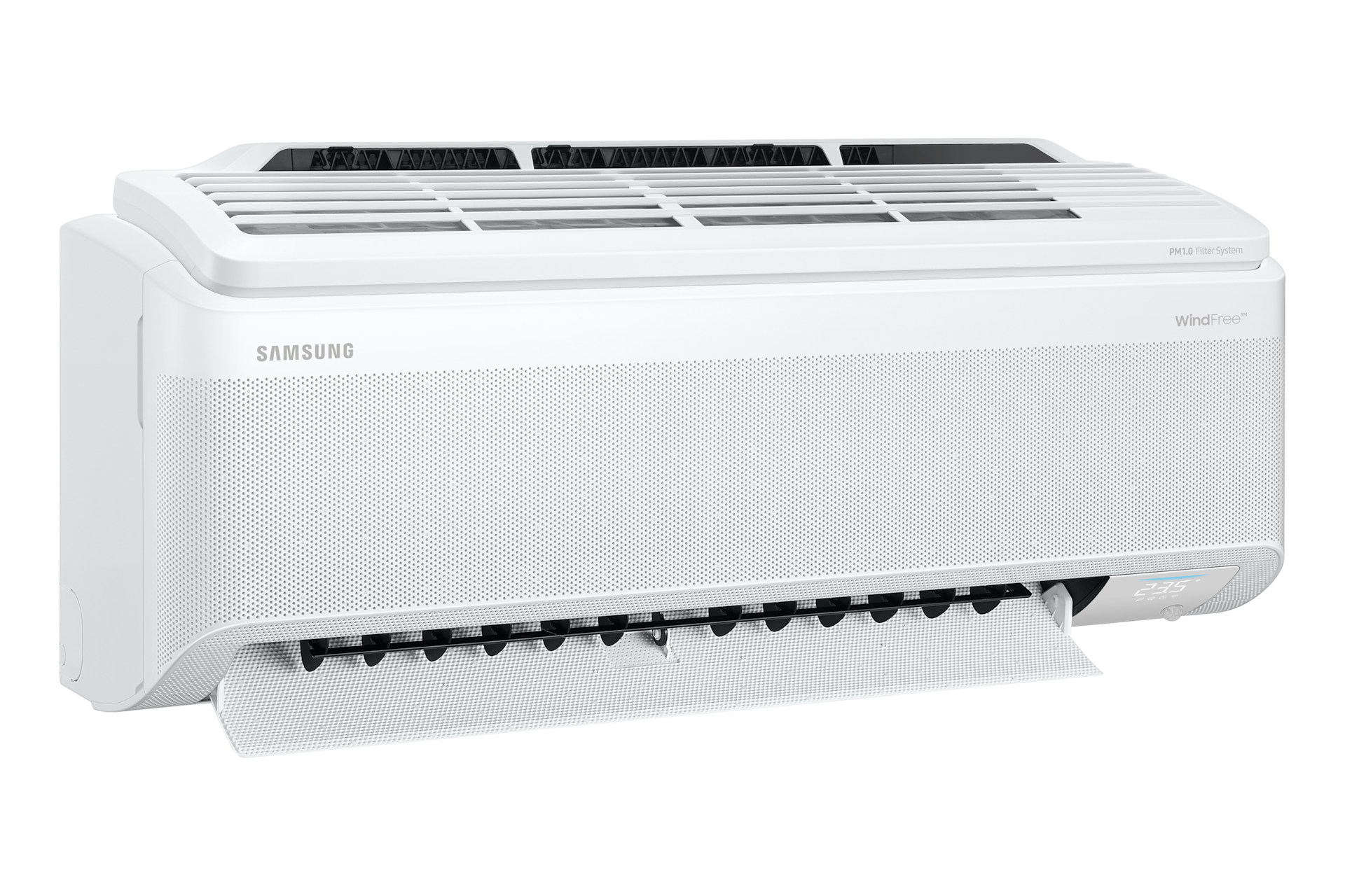 Bespoke AI 무풍콤보 갤러리 청정 81.8/18.7㎡ (리모컨 포함) 스탠드 에센셜 베이지 벽걸이 에어컨 ON 좌측 15도 컷