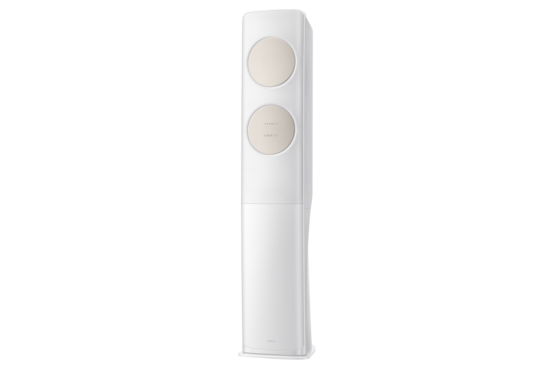 Bespoke AI 무풍 클래식 56.9/18.7㎡ (리모컨 포함) 바디 화이트 / 바람문 베이지 스탠드 에어컨 OFF 우측 15도 컷