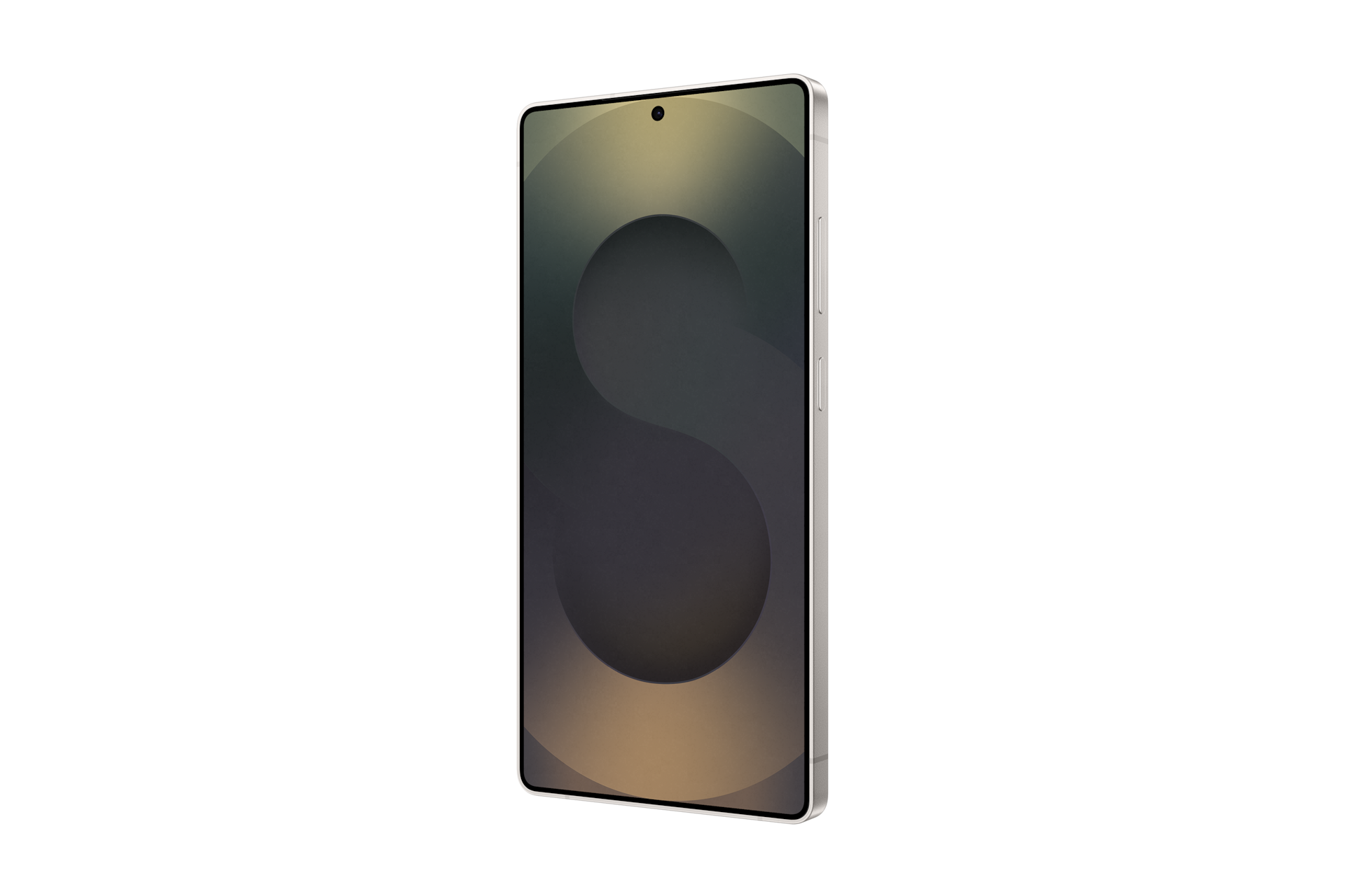 갤럭시 S25 울트라 자급제 티타늄 블랙  디스플레이가 보이는 정면 우측 45도 