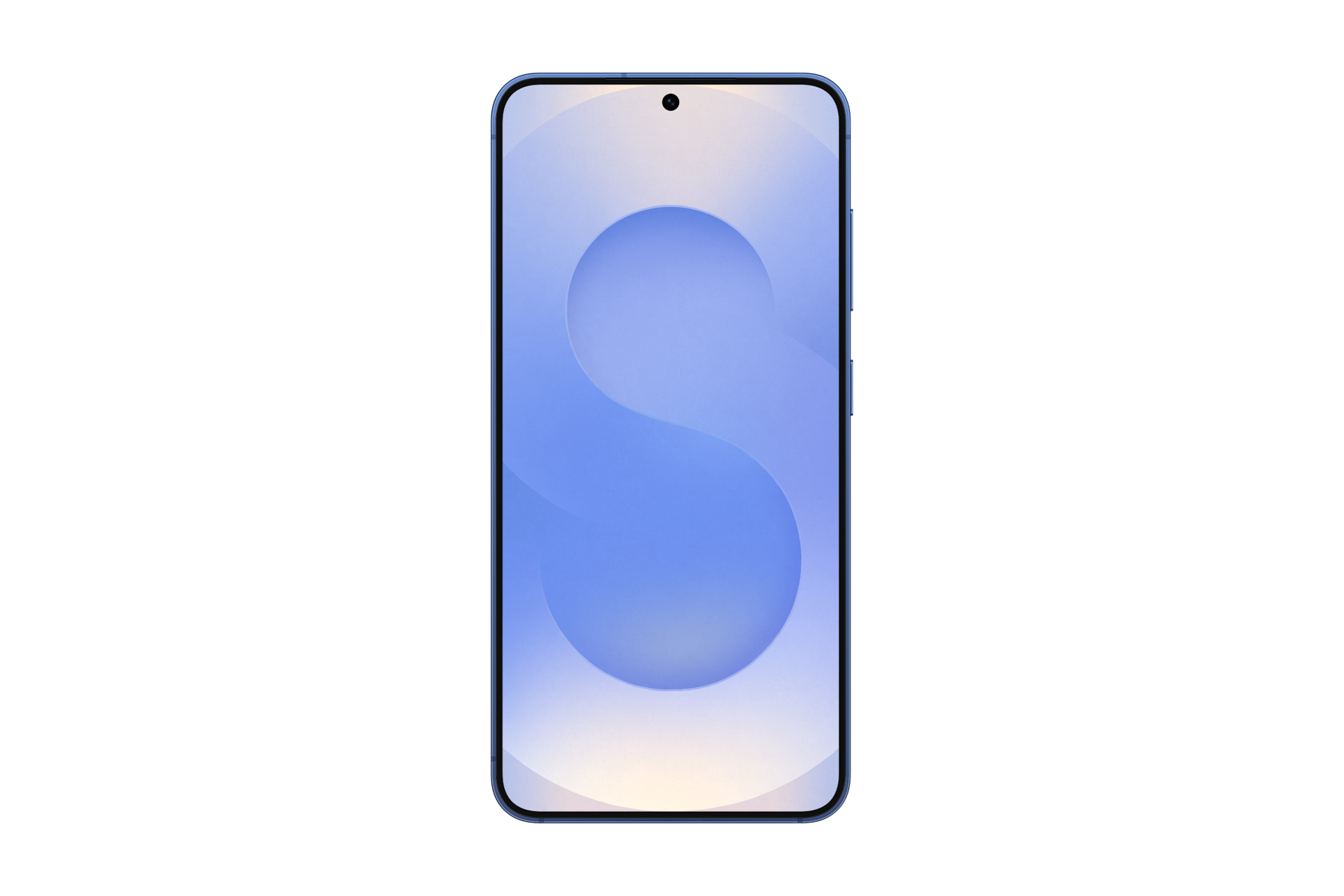 갤럭시 S25 통신사폰 (SKT/KT/LG U+) 네이비  디스플레이가 보이는 정면 