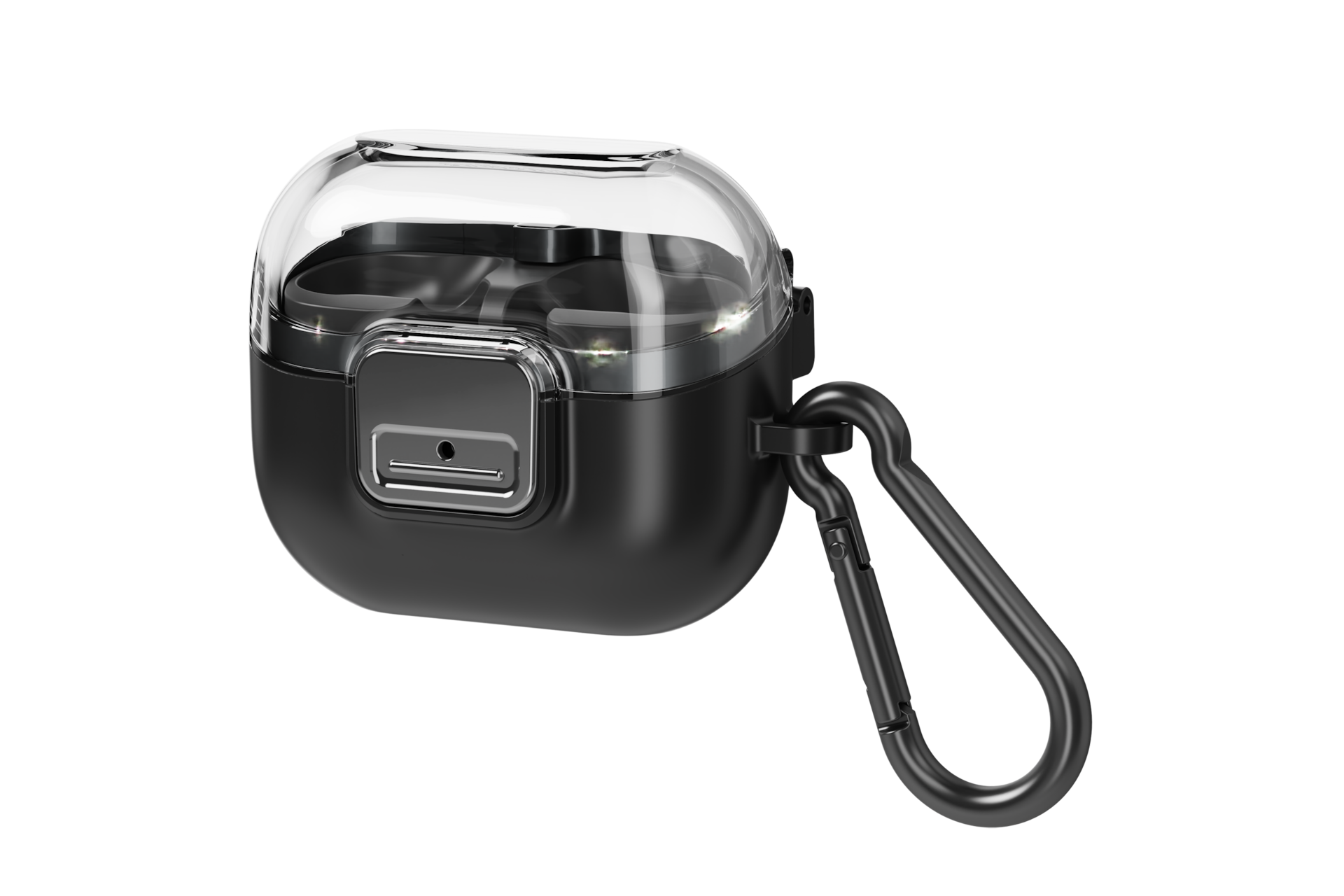 버즈3 화이트 + 카라비너 클립 케이스_블랙 네번째 이미지