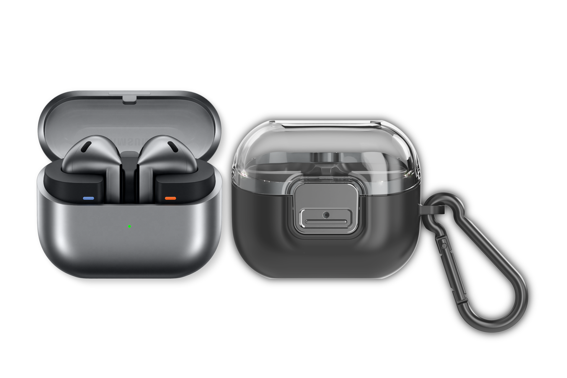 버즈3 실버 + 카라비너 클립 케이스_블랙 첫번째 이미지