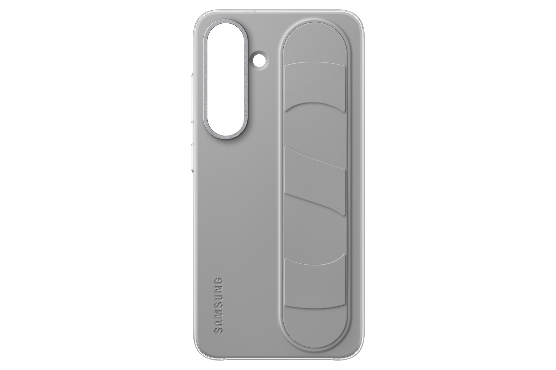갤럭시 S25 스탠딩 그립 케이스 (그레이) 기기를 장착하지 않은 후면 이미지