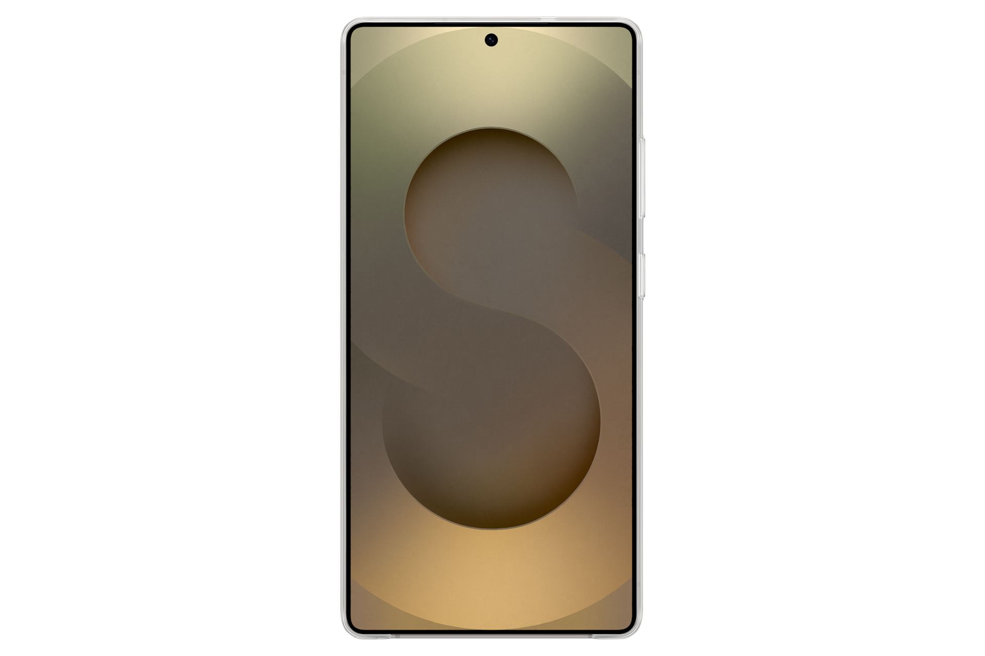 갤럭시 S25 Ultra 스탠딩 그립 케이스 (그레이) 기기를 장착한 정면 이미지