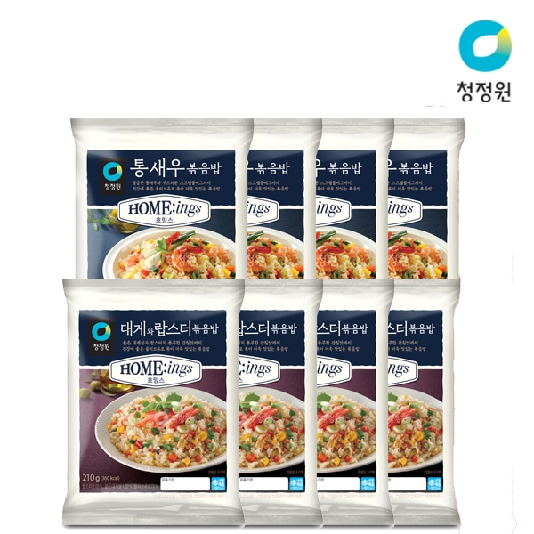 대게와 랍스터볶음밥 210g x 4팩 + 통새우볶음밥 210g x4팩 +증정 김치볶음밥2인분