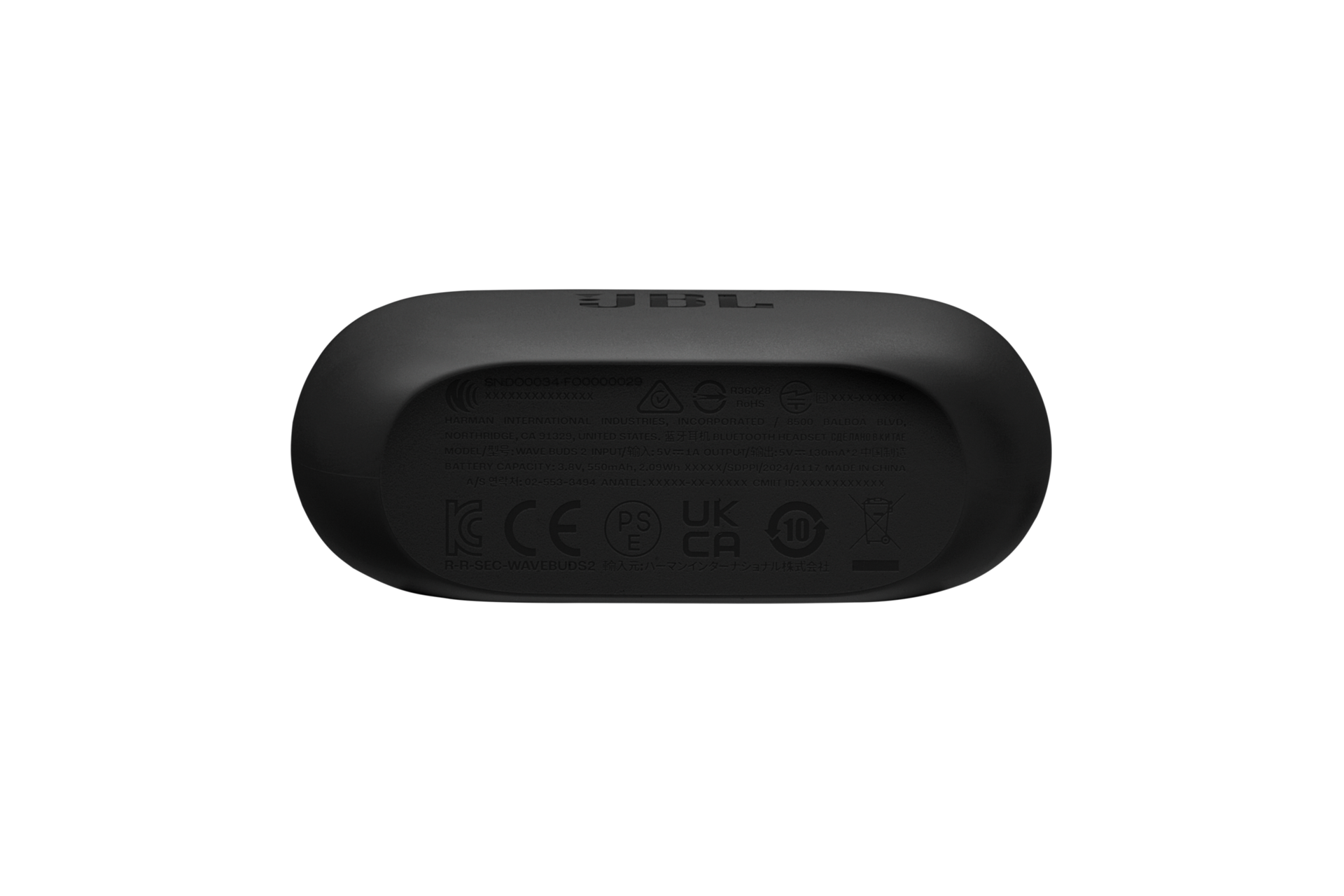 JBL WAVE BUDS 2 액티브 노이즈 캔슬링 무선 이어폰 블랙 하단