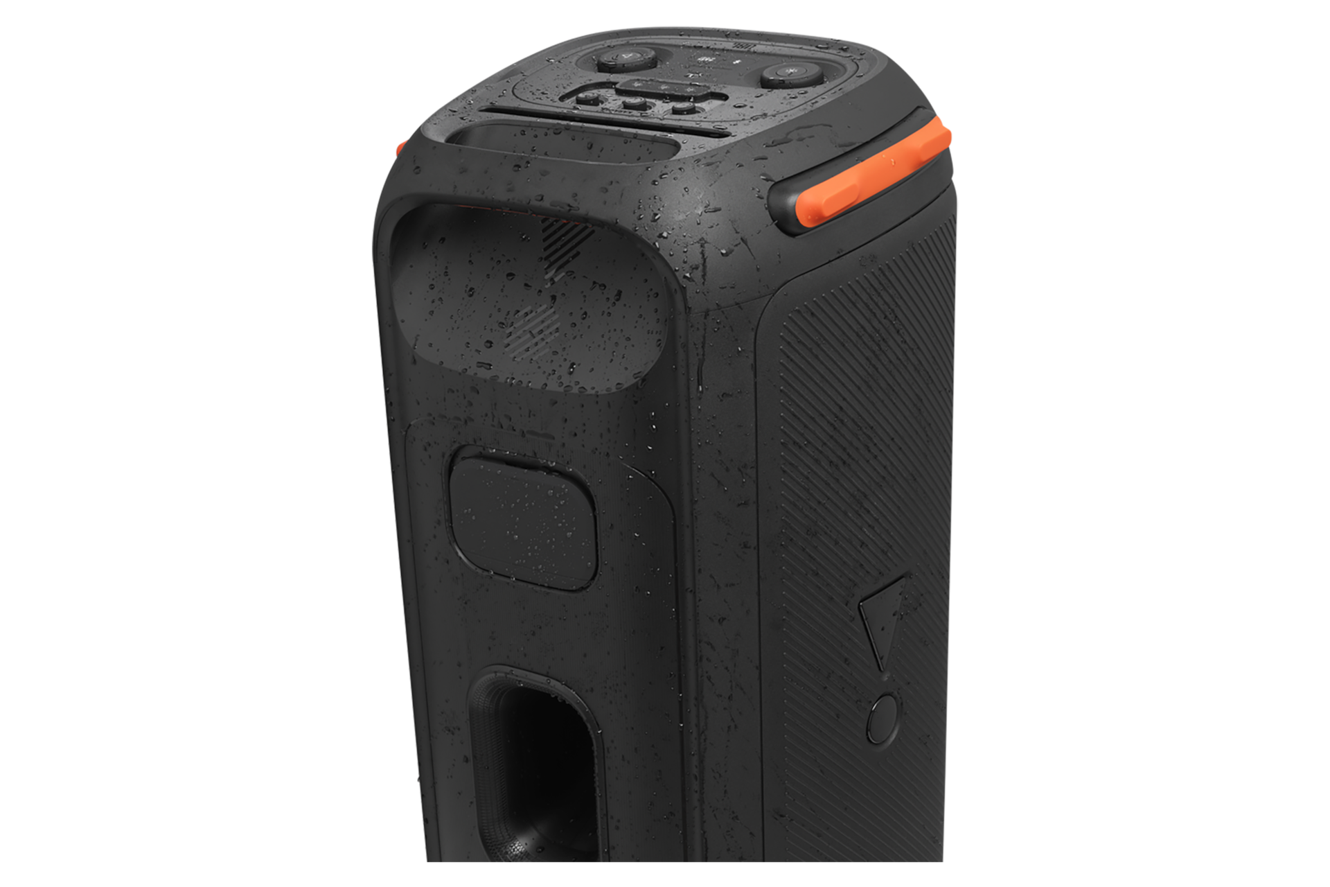 JBL PARTYBOX 710 파티 스피커 상단과 뒷면 확대 컷