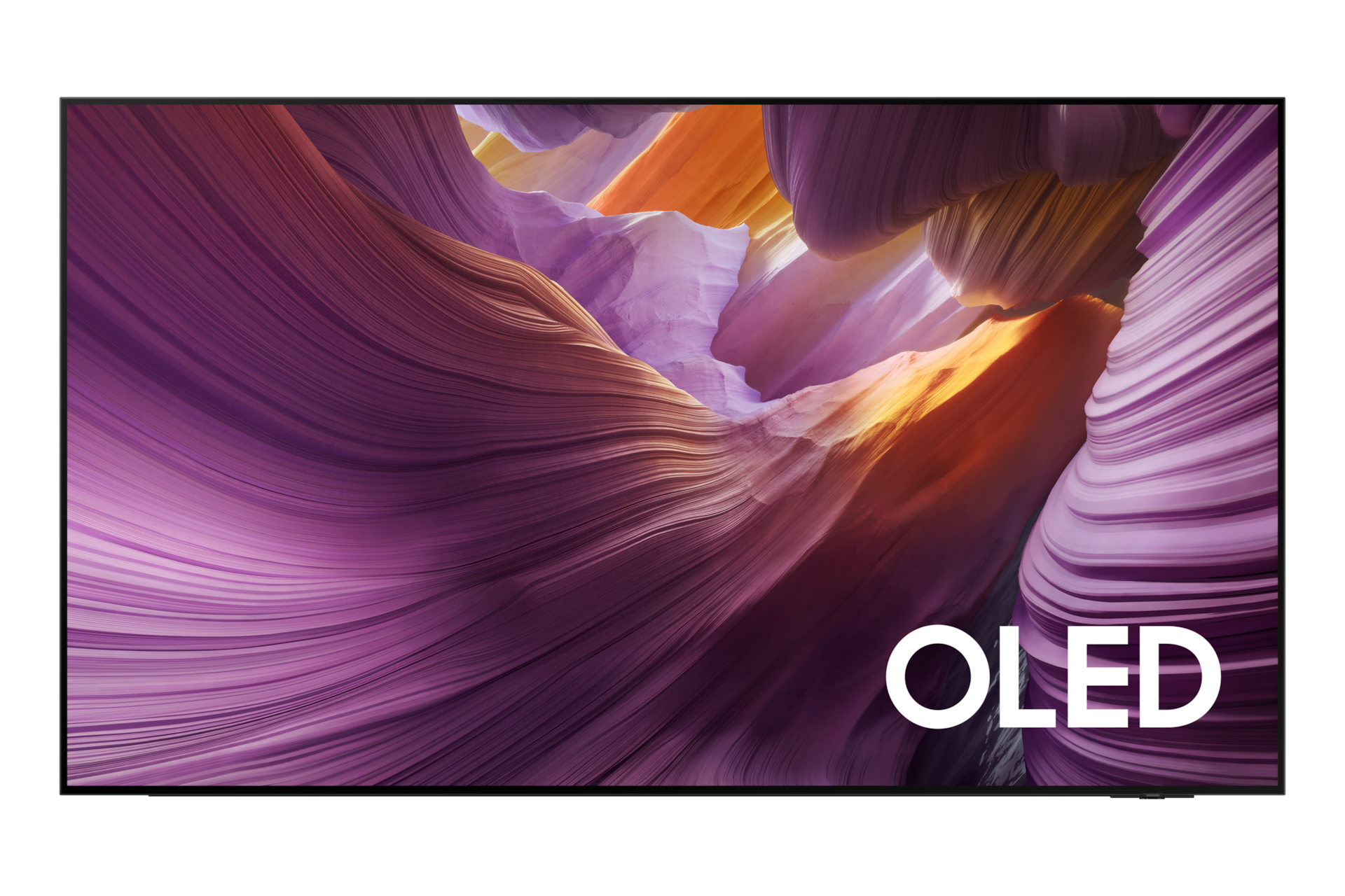 2025 OLED SF85 (138cm) 풀 모션 슬림핏 벽걸이형 첫번째 이미지이며, TV의 정면컷이 보이고 있습니다. 