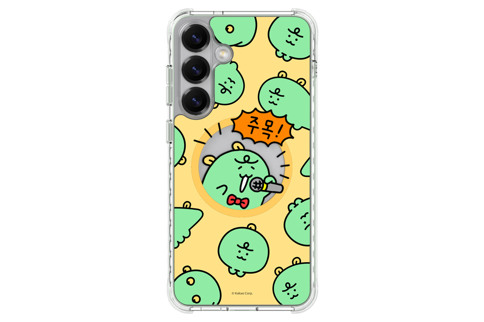 갤럭시 S25+ 죠르디 버라이어티 마그넷 케이스 (투명) 기기를 장착한 후면 이미지