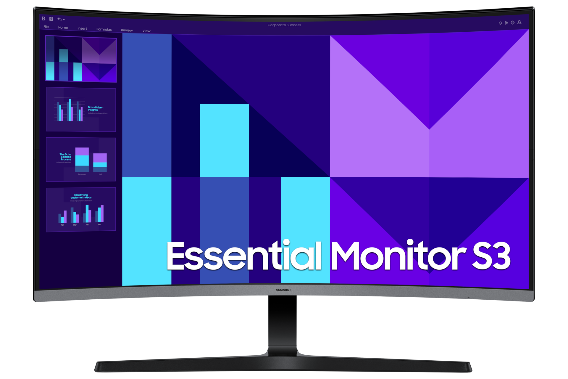 에센셜 모니터 (LS27DG394) 커브드 100Hz 정면