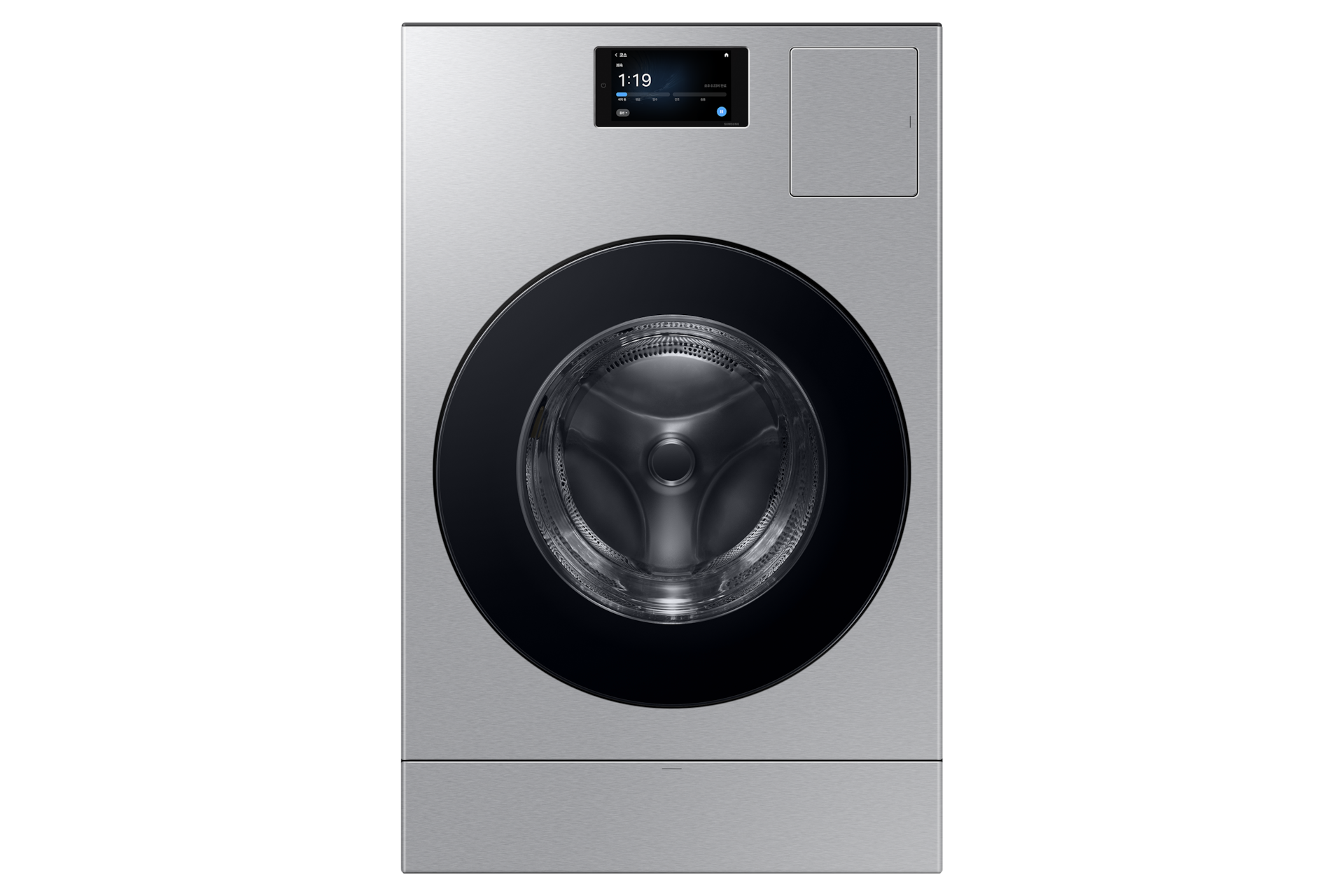 Bespoke AI 콤보 25/18kg (177.8mm LCD)+Bespoke 슬림 150W 실버스틸 콤보 정면