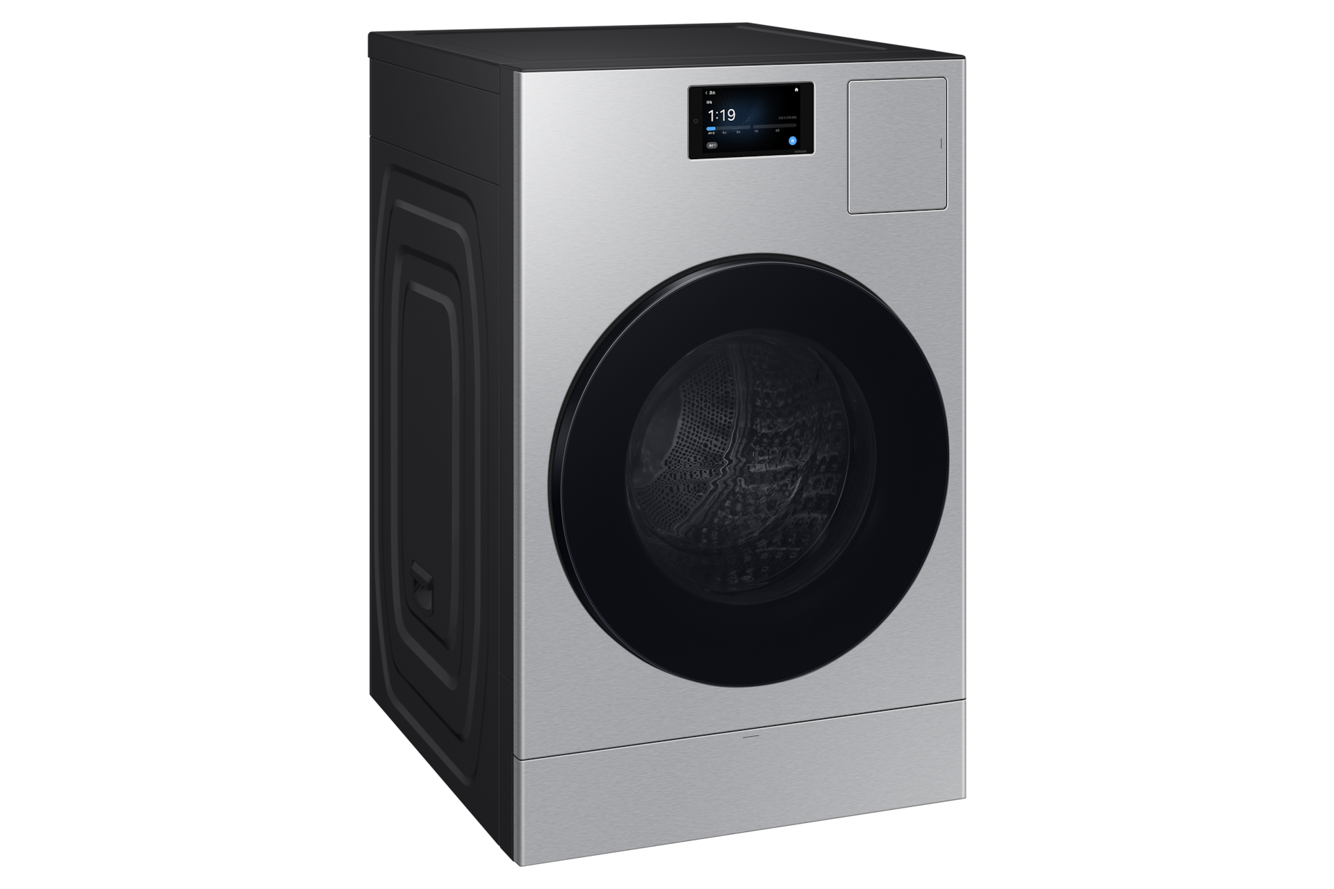 Bespoke AI 콤보 25/18kg (177.8mm LCD)+Bespoke 슬림 150W 실버스틸 콤보 좌측 30도