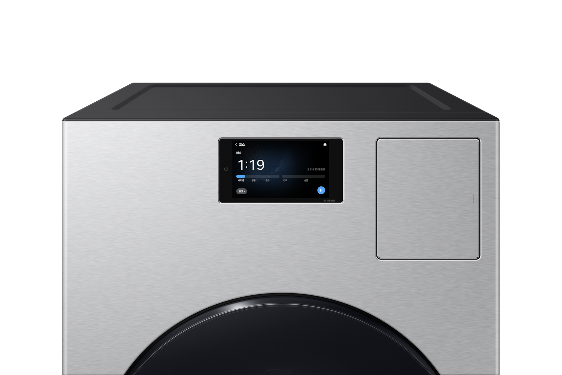 Bespoke AI 콤보 25/18kg (177.8mm LCD)+Bespoke 슬림 150W 실버스틸 콤보 상단 확대