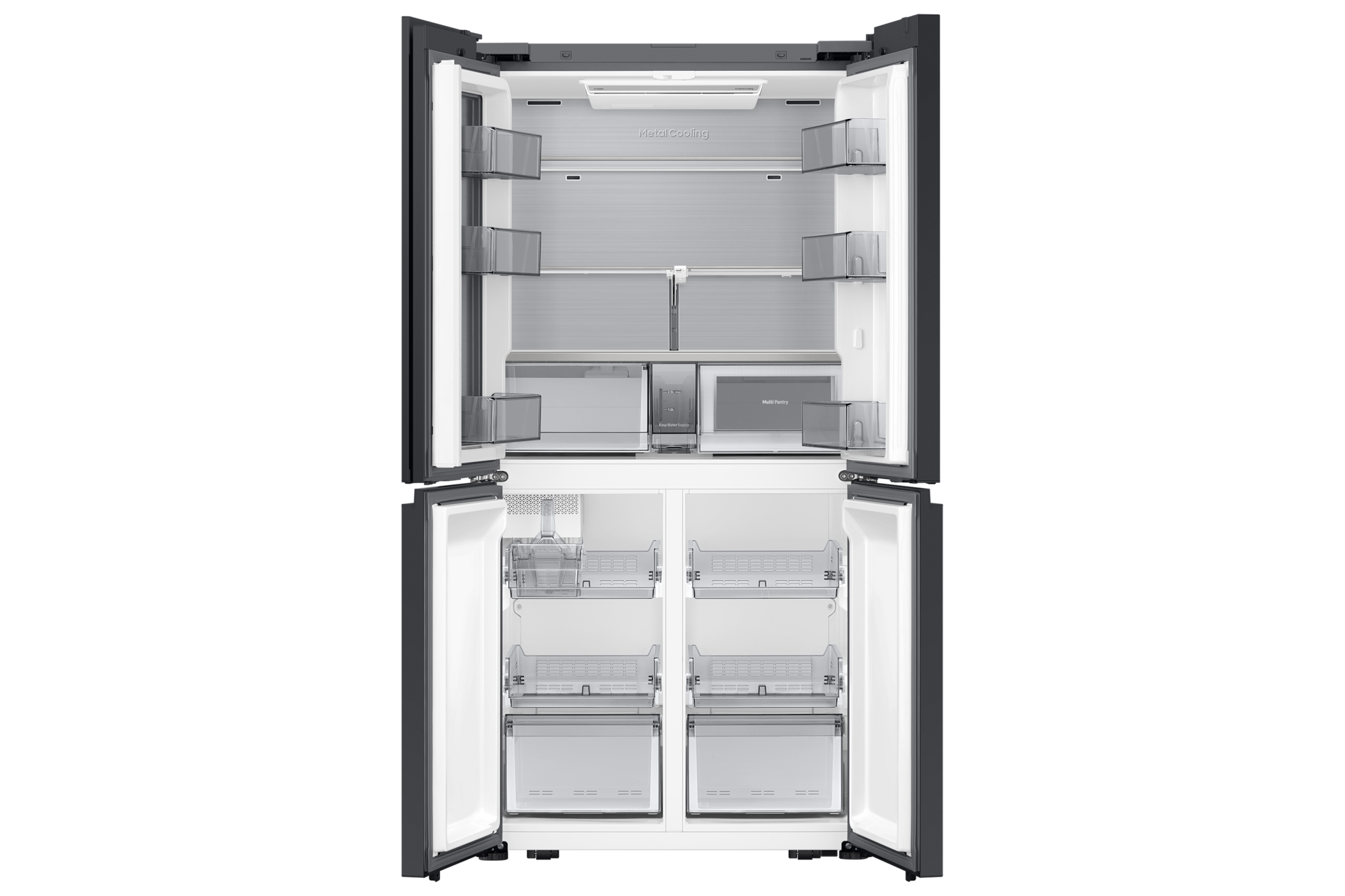 Bespoke AI 하이브리드 4도어 키친핏 Max (푸드 쇼케이스)+큐커 멀티 22L 코타 화이트 네번째 이미지