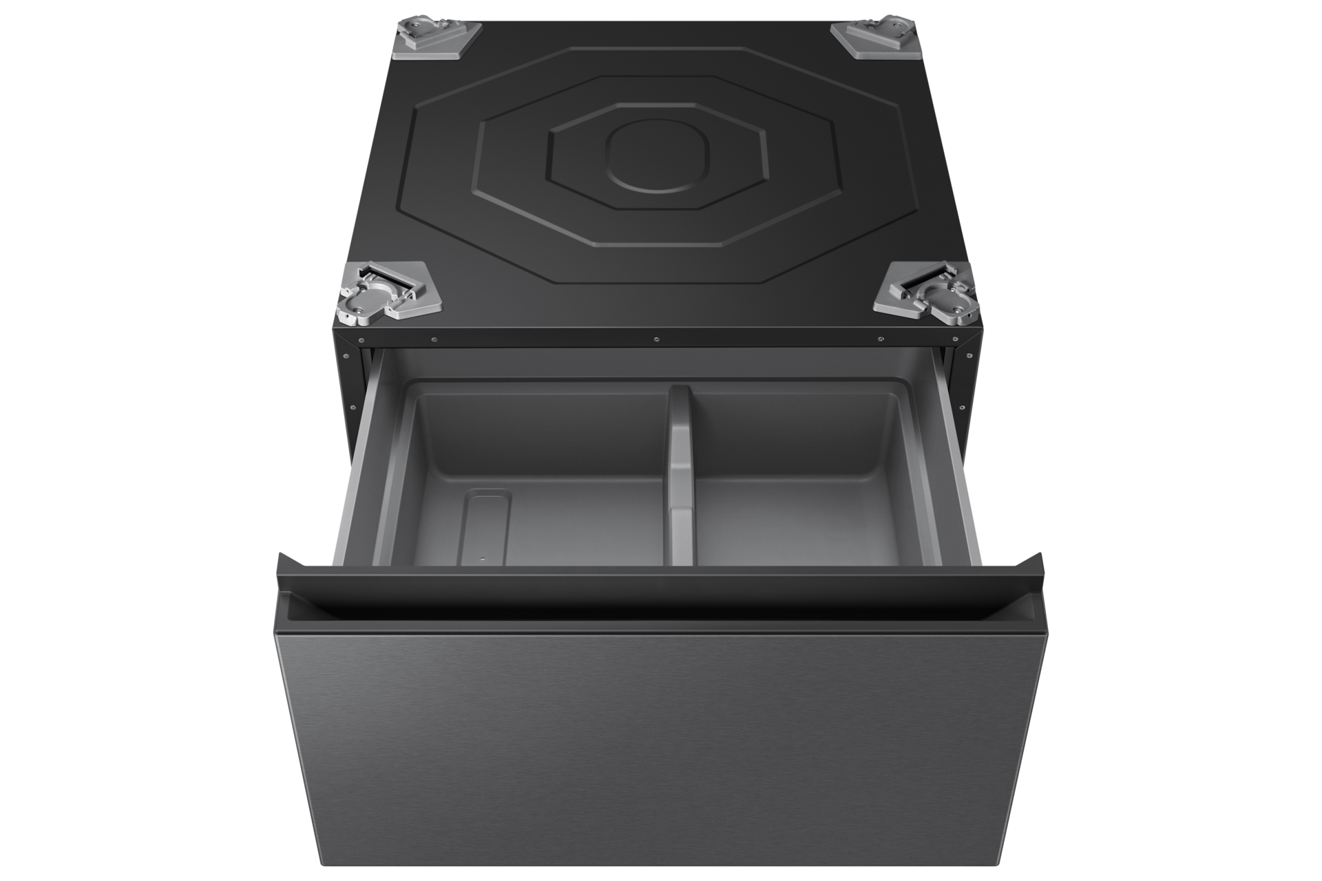 Bespoke AI 콤보 25/18kg (177.8mm LCD)+수납함 다크스틸 수납함 단품 열림