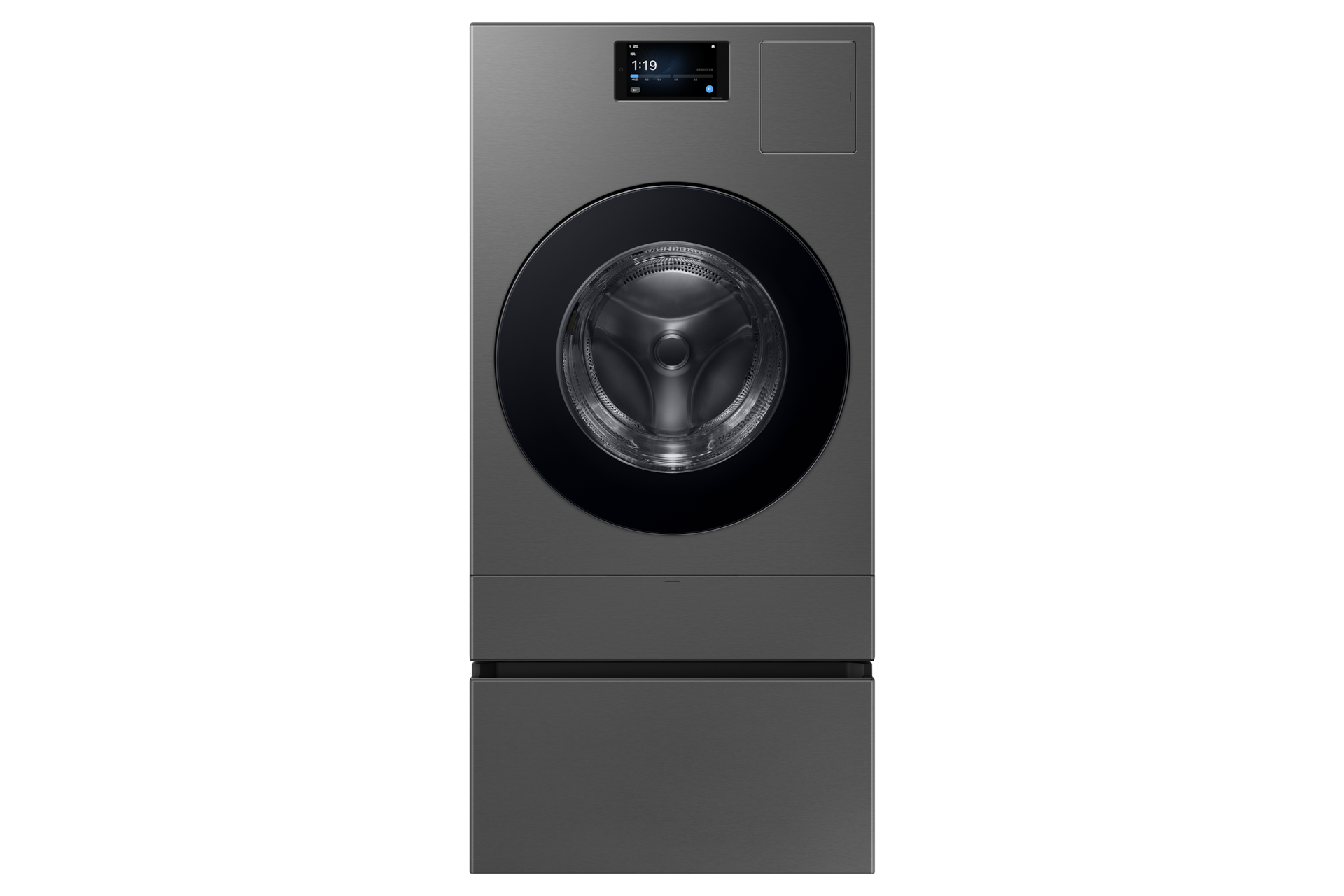 Bespoke AI 콤보 25/18kg (177.8mm LCD)+수납함 다크스틸 정