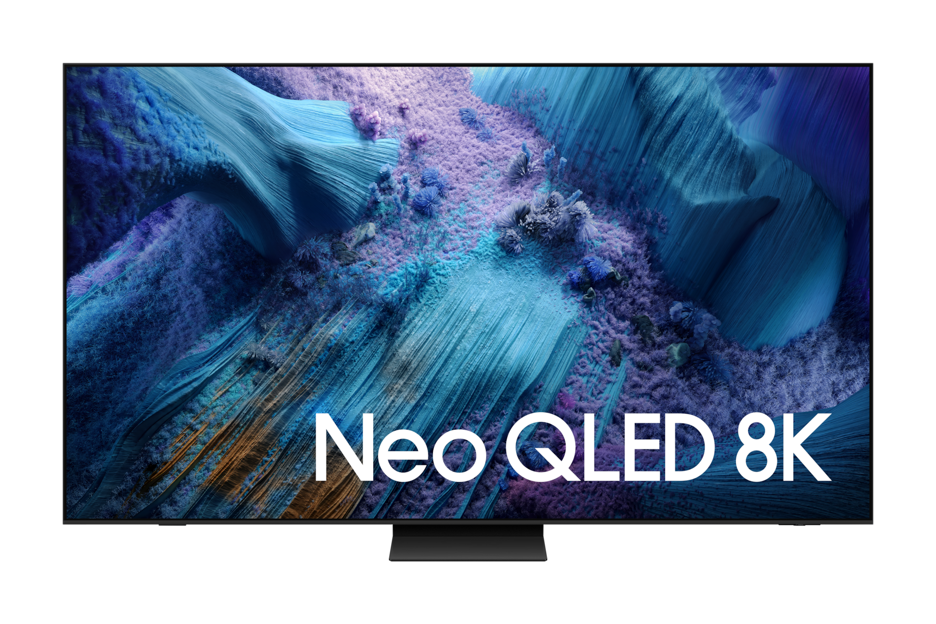 2025 Neo QLED 8K QNF990 (247cm) (솔라셀 리모트 포함) 두번째 이미지이며, TV의 정면컷이 보이고 있습니다. 