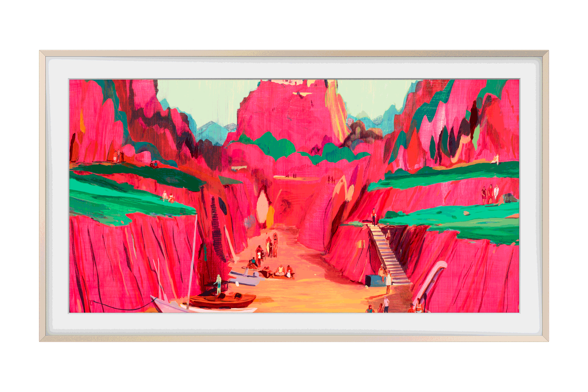 2025 The Frame Pro (163cm) 챔퍼 샌드골드 베젤