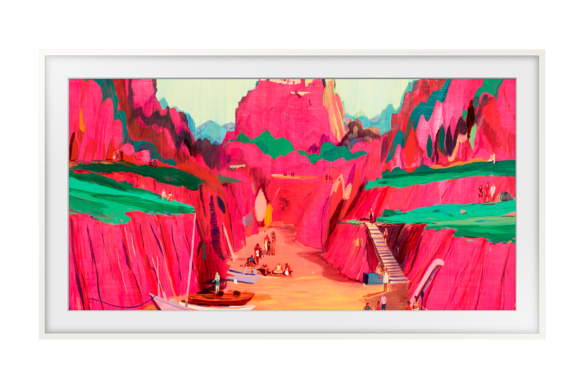 2025 The Frame Pro (214cm) 플랫 화이트 베젤