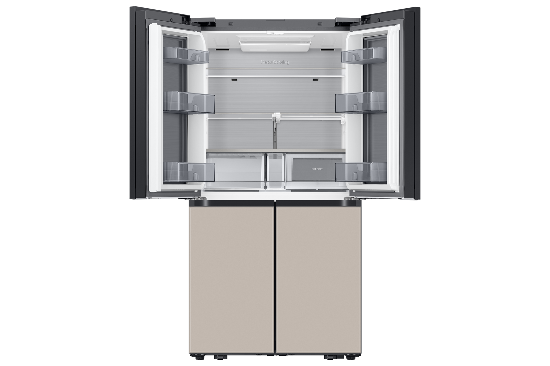 Bespoke AI 하이브리드 4도어 889L (오토 오픈 도어) 새틴 화이트+새틴 베이지 다섯번째 이미지