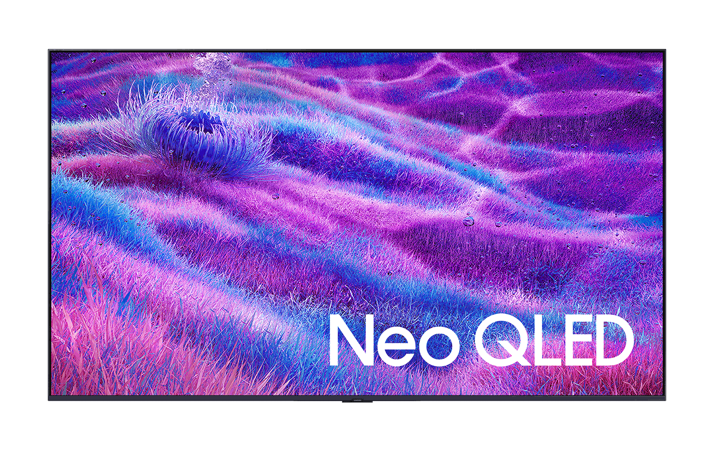 2025 Neo QLED QNF80 (138cm) 풀 모션 슬림핏 벽걸이형 첫번째 이미지이며, TV의 정면컷이 보이고 있습니다. 
