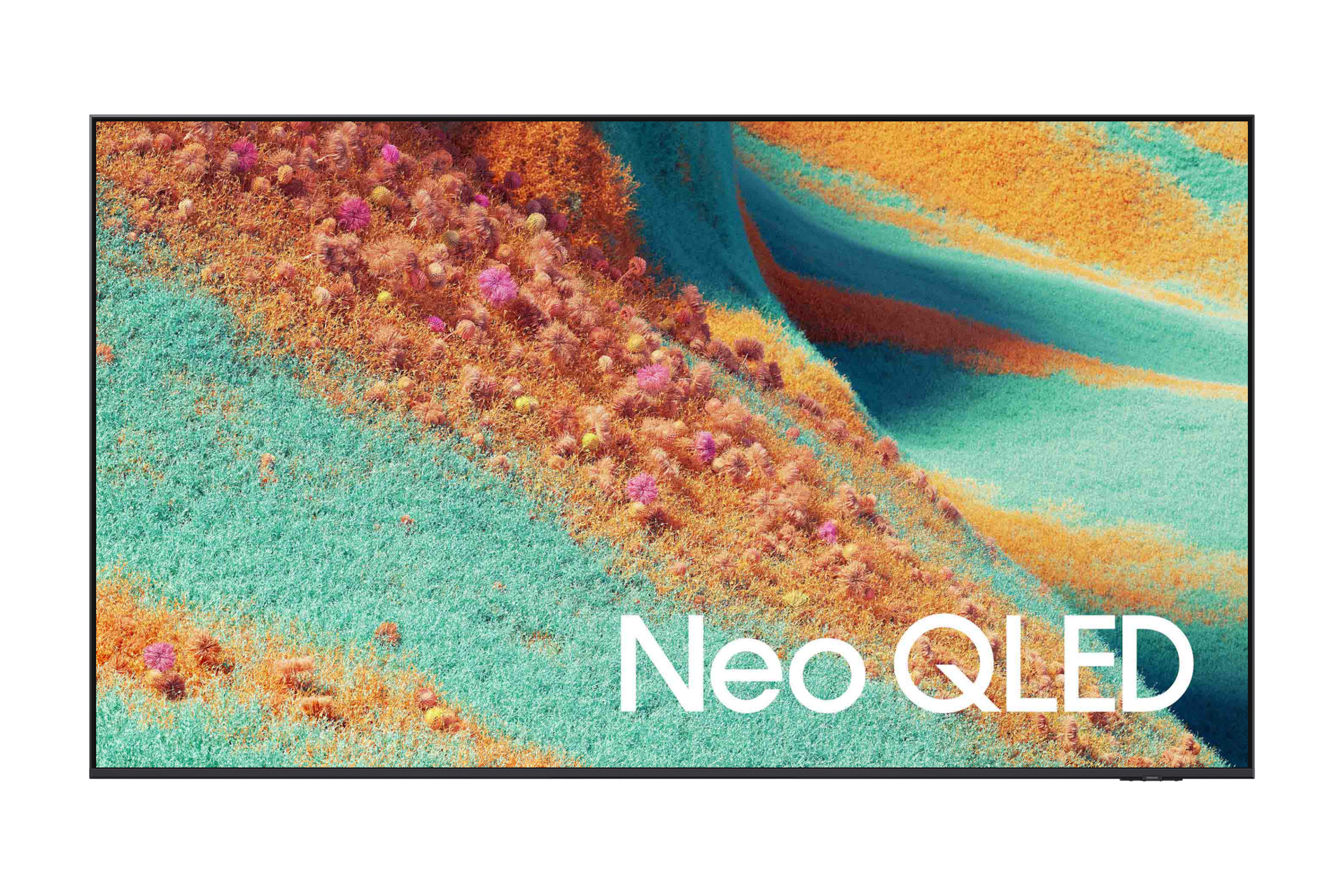 2025 Neo QLED QNF85 (163cm) 풀 모션 슬림핏 벽걸이형 첫번째 이미지이며, TV의 정면컷이 보이고 있습니다. 