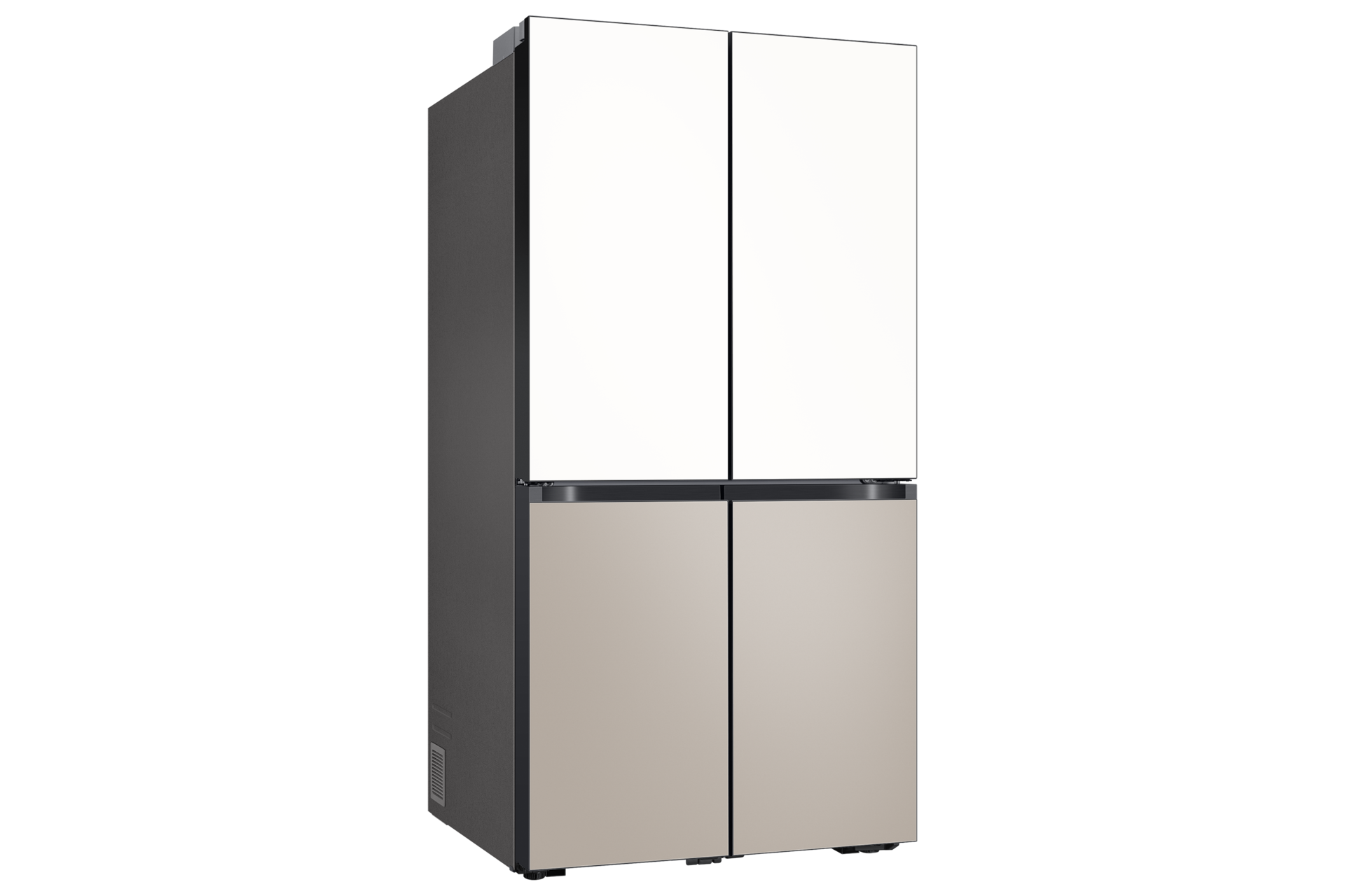 Bespoke AI 냉장고 4도어 905L 에센셜 화이트+에센셜 베이지 좌측면
