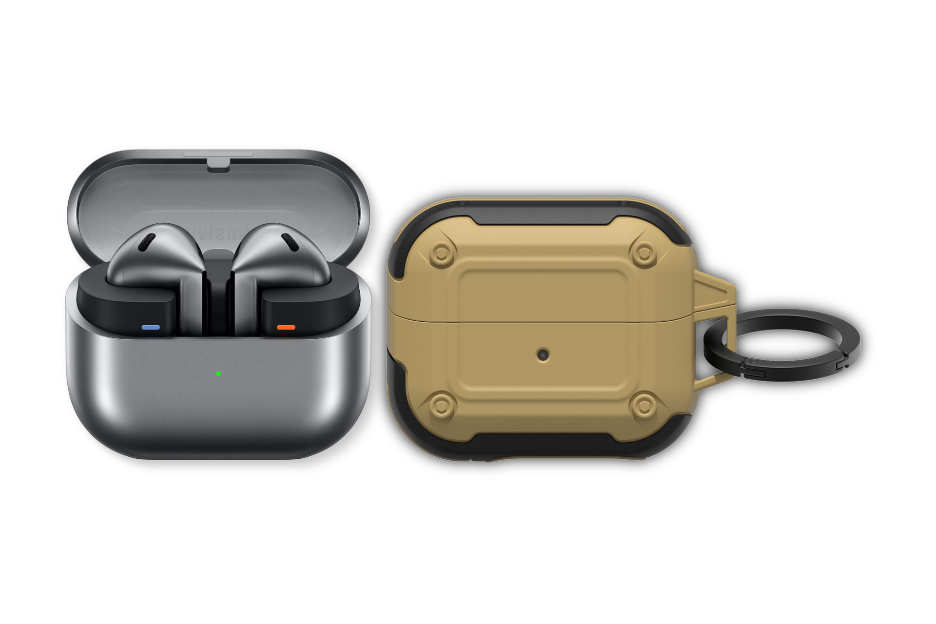 갤럭시 버즈3 실버 + 아머 케이스 탄 첫번째 이미지