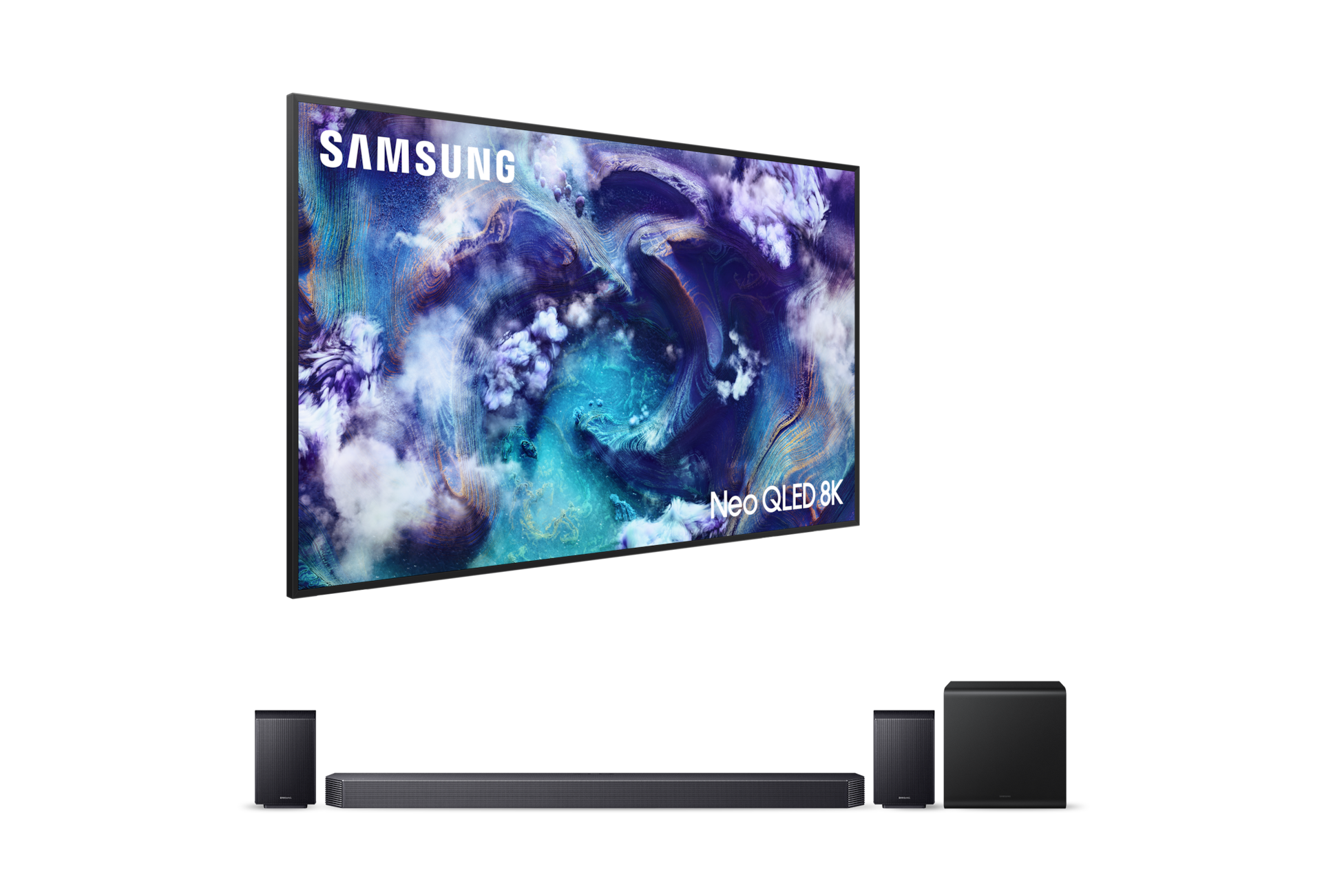 2025 Neo QLED 8K QNF900 (189cm) 풀 모션 슬림핏 벽걸이형 (솔라셀 리모트 미포함)+9.1.4ch 사운드바 Q930F 첫번째 이미지