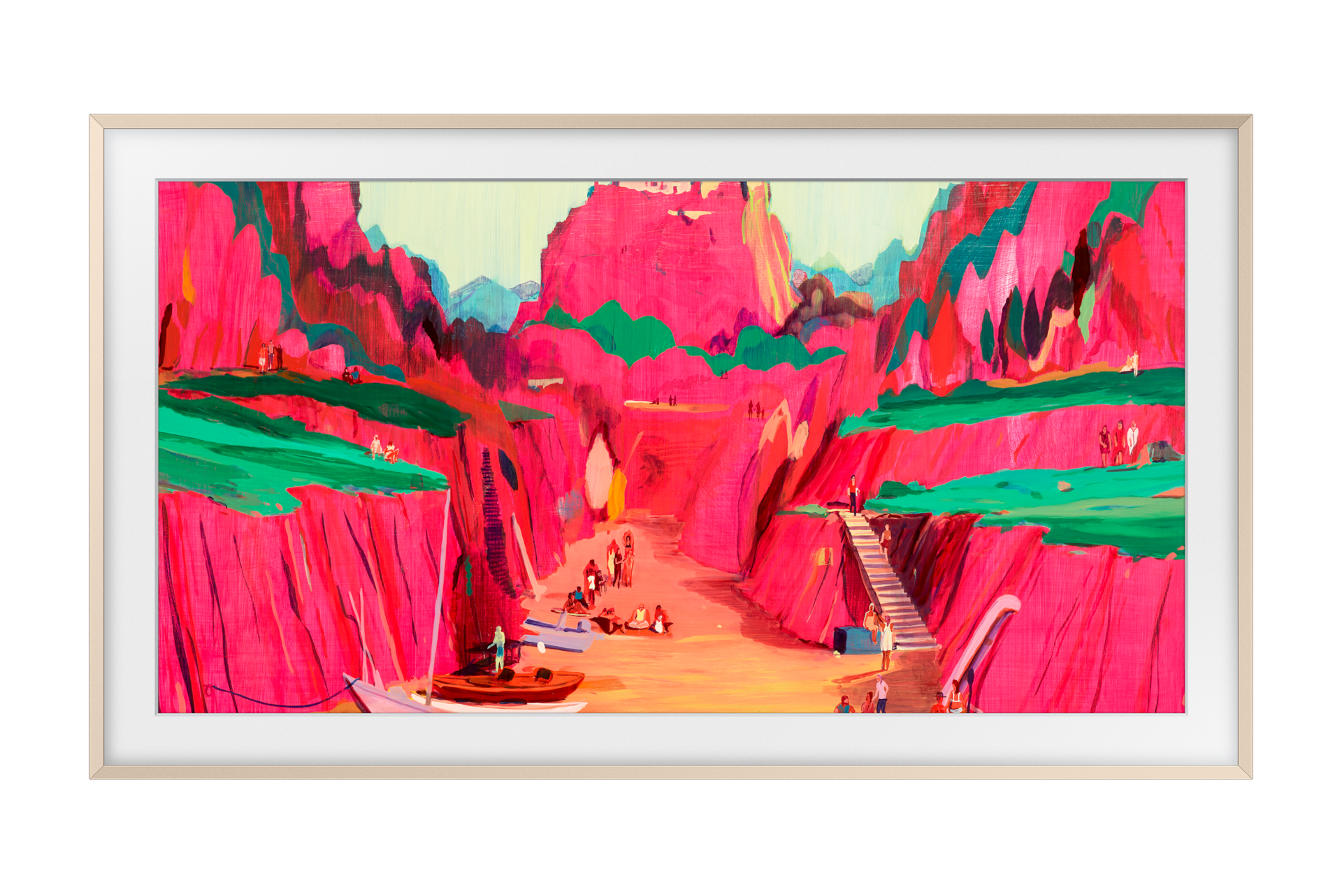 2025 The Frame Pro (189cm) 챔퍼 샌드골드 베젤+뮤직 프레임 LS60D 두번째 이미지