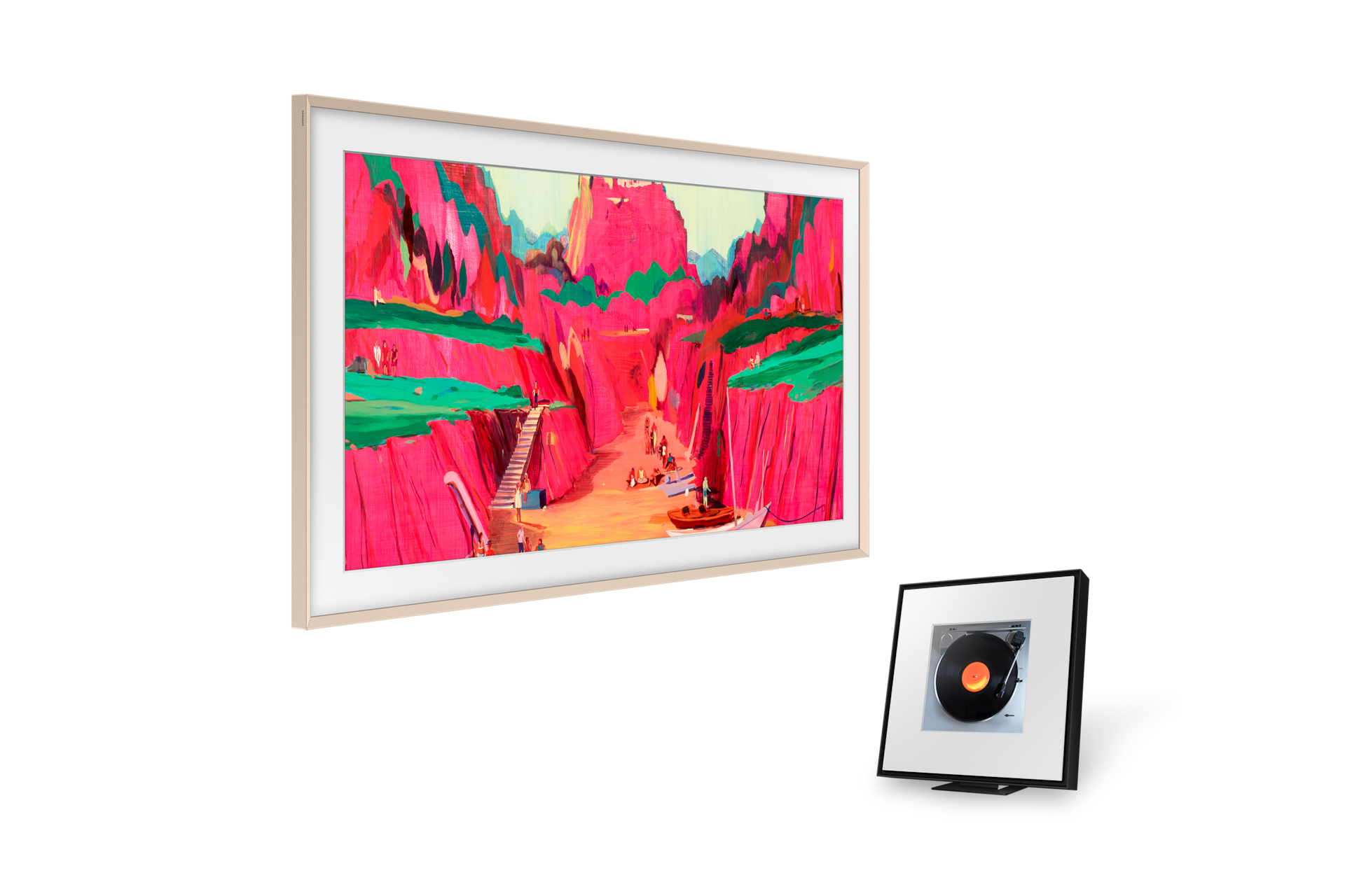 2025 The Frame Pro (163cm) 챔퍼 샌드골드 베젤+뮤직 프레임 LS60D