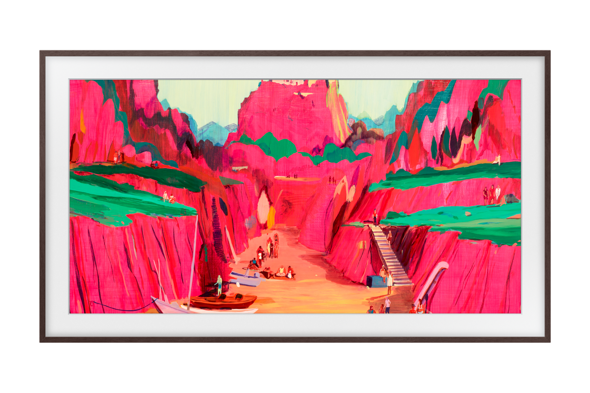 2025 The Frame Pro (214cm) 플랫 브라운 베젤+뮤직 프레임 LS60D 두번째 이미지