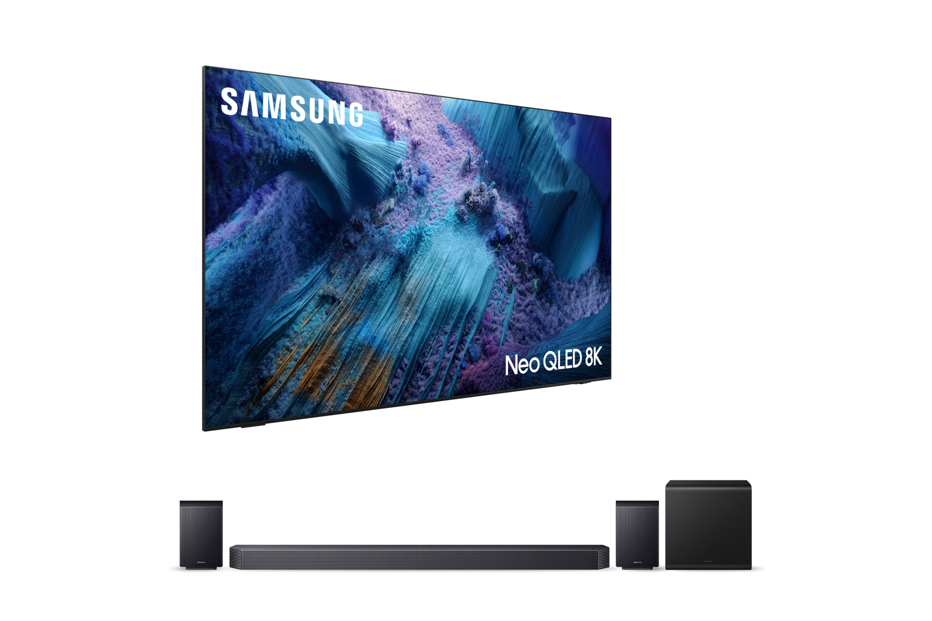2025 Neo QLED 8K QNF990 (189cm) 풀 모션 슬림핏 벽걸이형 (솔라셀 리모트 미포함)+9.1.4ch 사운드바 Q930F 첫번째 이미지