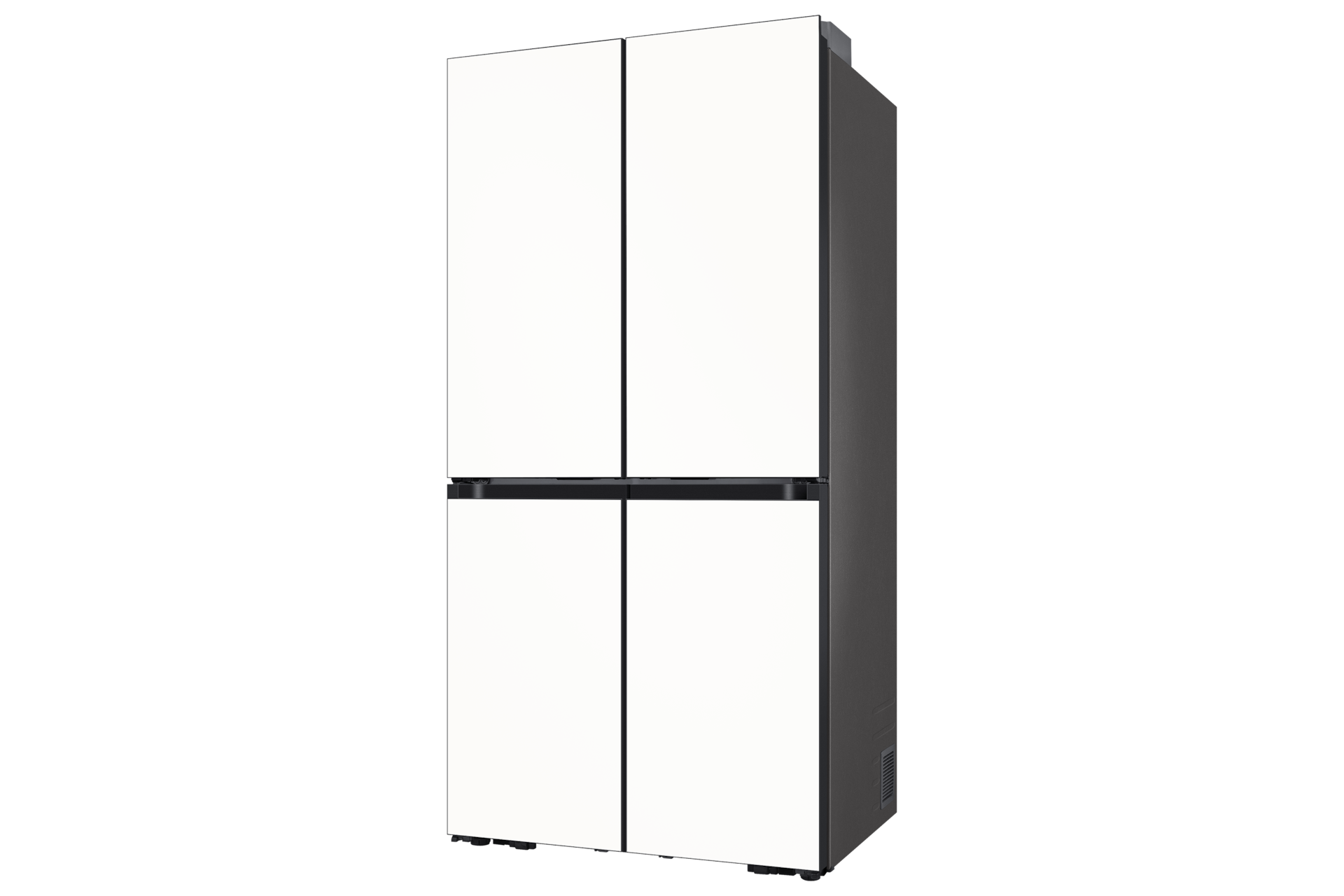 Bespoke AI 냉장고 4도어 키친핏 Max 640L 에센셜 화이트 우측면