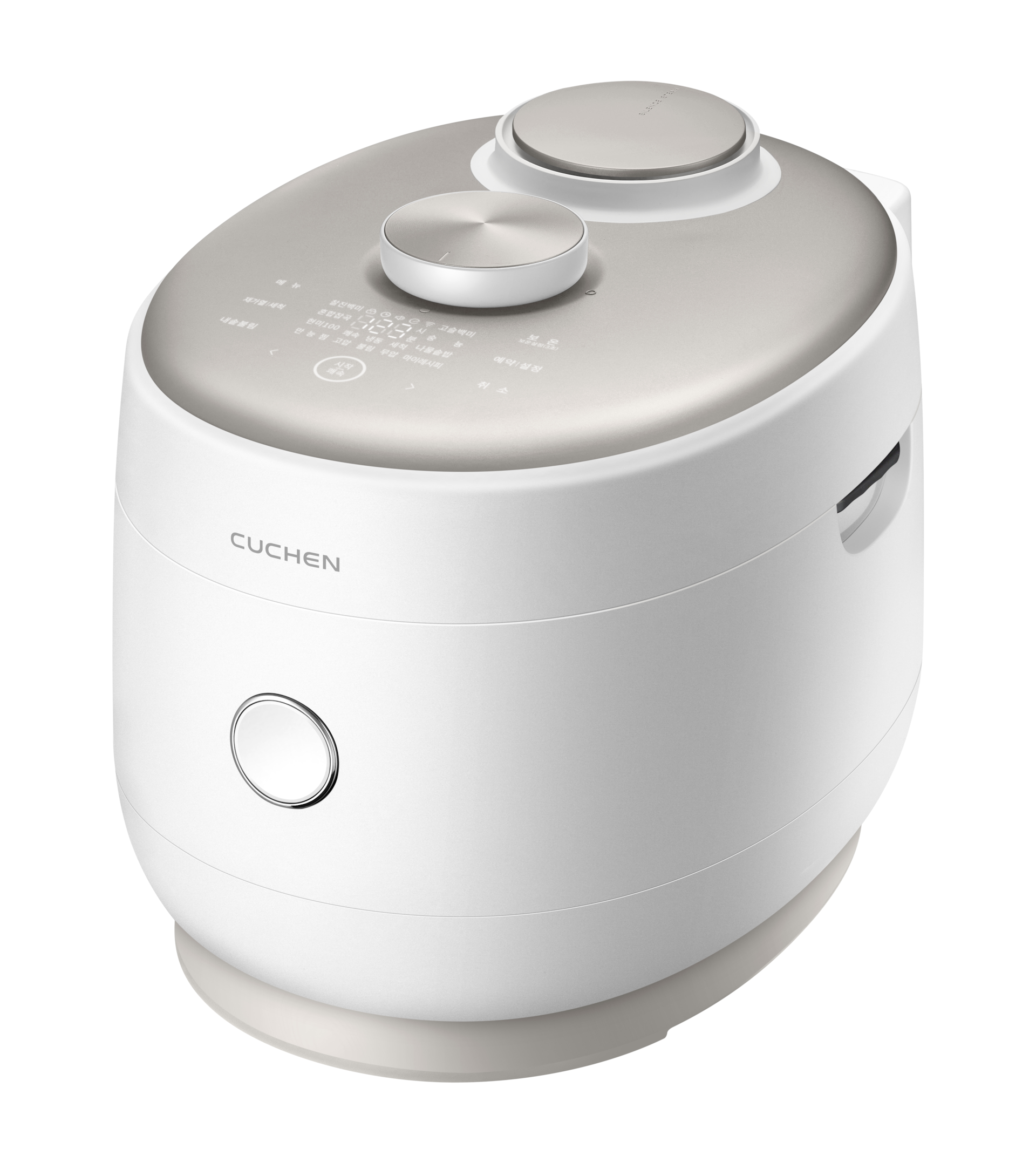 쿠첸 IOT 6인용 밥솥 화이트 우측면