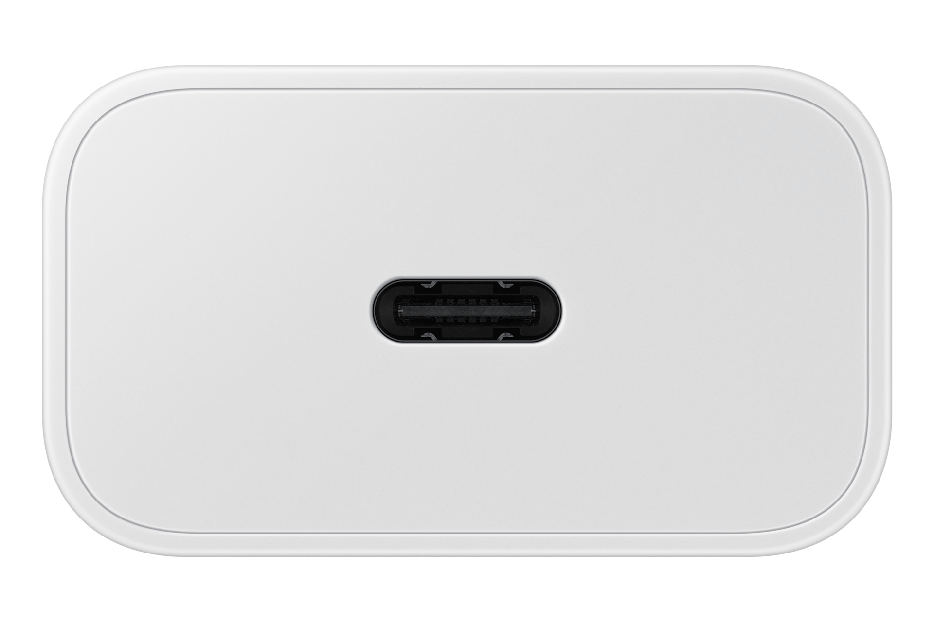 25 W PD 충전기 절전형 (USB C to C 케이블 포함) 화이트 어댑터의 C타입 포트 부분 이미지