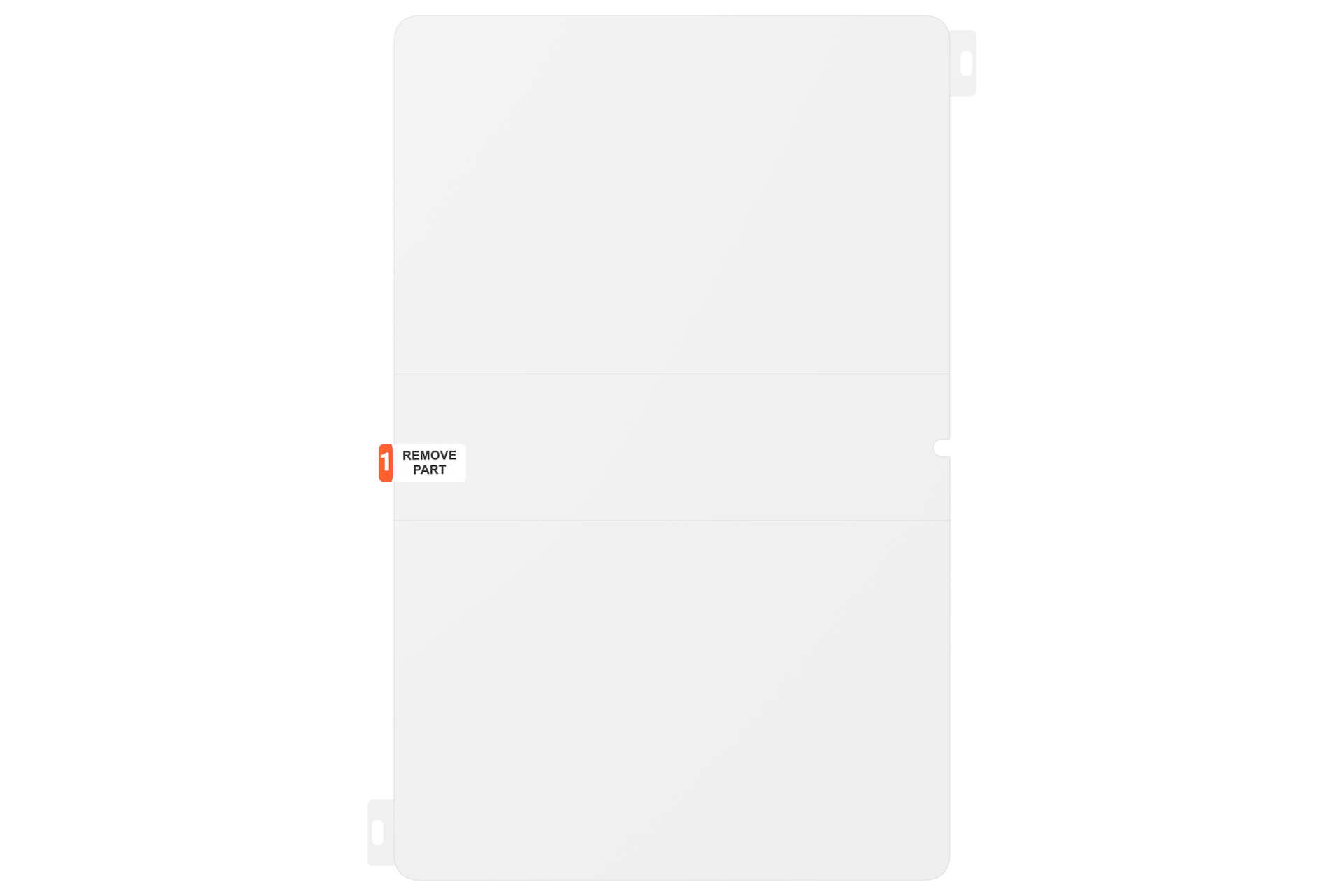 AR 스크린 프로텍터 (갤럭시 탭 S10 FE+ 호환) 보호 필름이 부착된 제품 정면 이미지