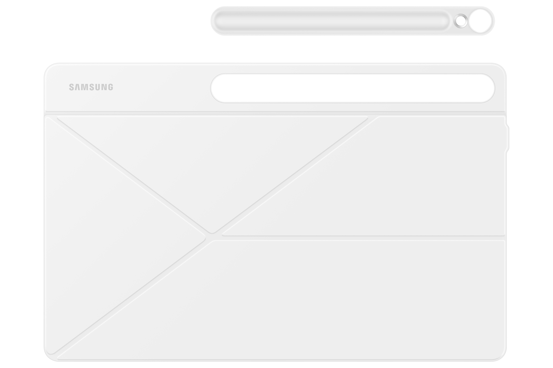 스마트 북커버 (갤럭시 탭 S10 FE+ 호환) 화이트 펜 홀더 부분이 분리된 제품 후면 이미지