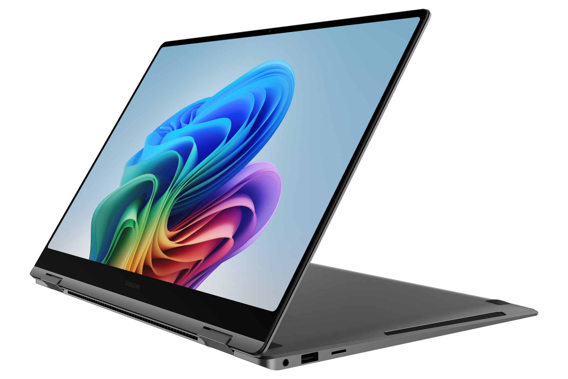 갤럭시 북5 Pro 360 (40.6cm) Core™ Ultra 5 / 512GB NVMe SSD 밖으로 접힌 좌측 40도