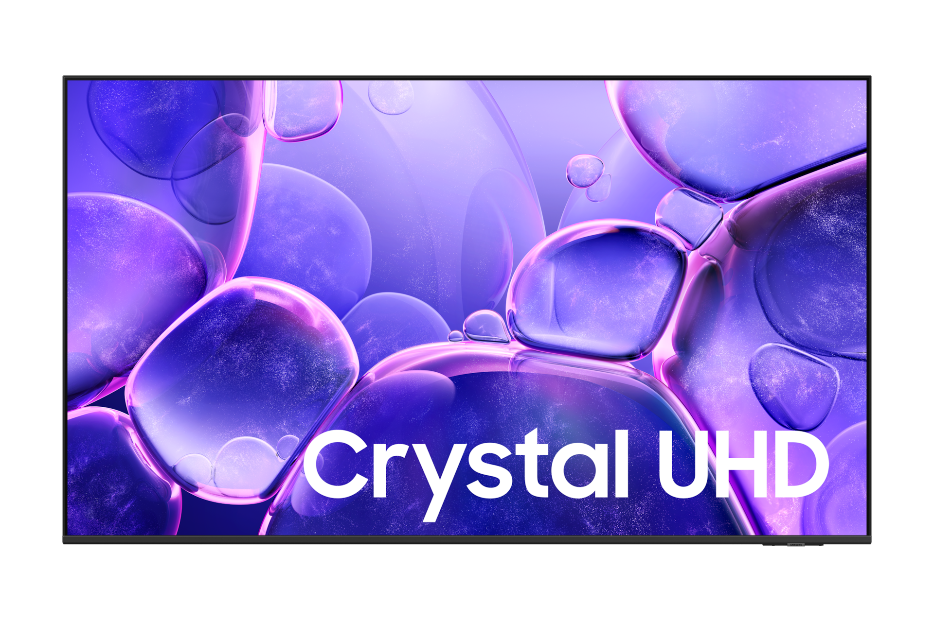 2025 Crystal UHD UF8000 (125cm) 풀 모션 슬림핏 벽걸이형 첫번째 이미지이며, TV의 정면컷이 보이고 있습니다. 