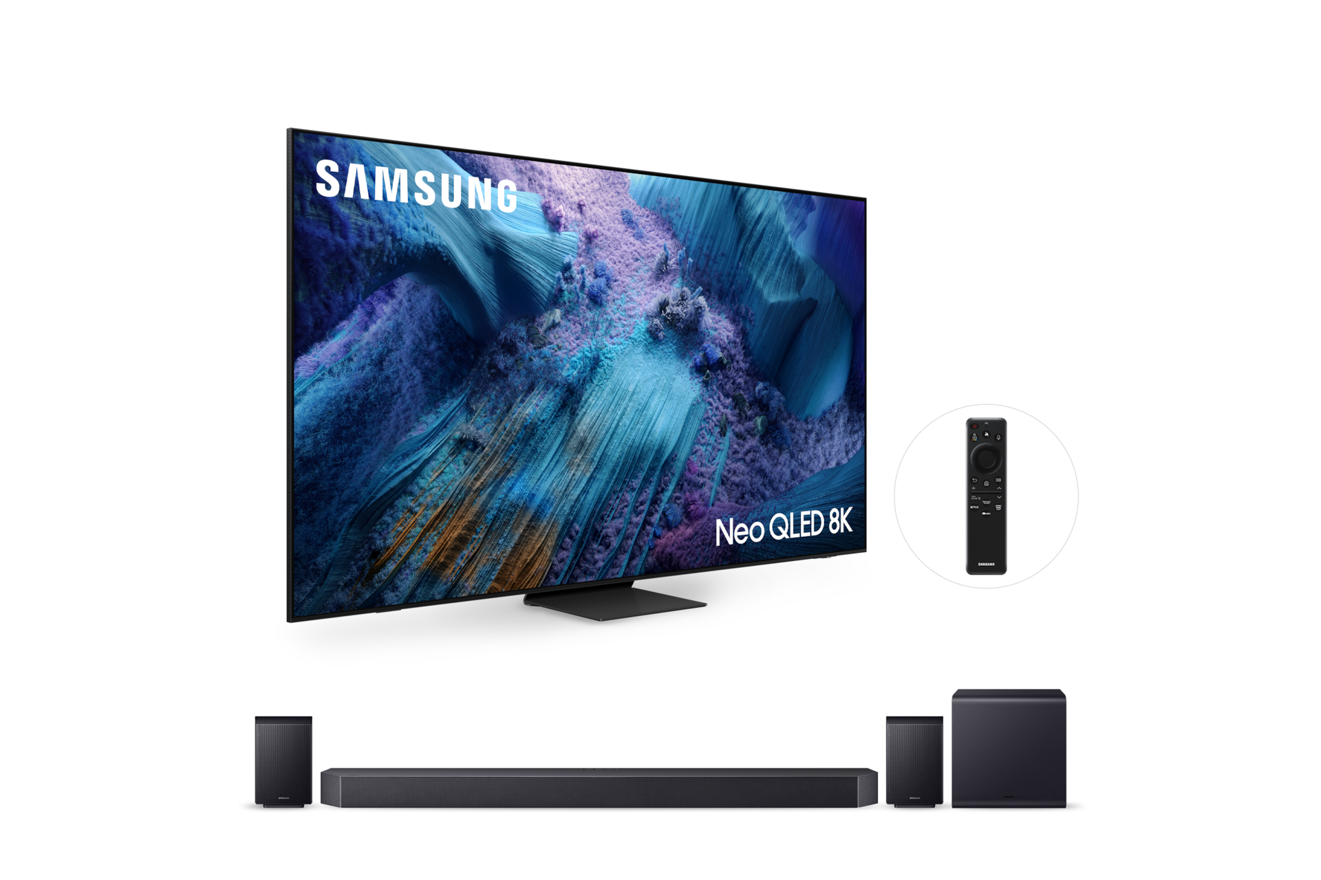 2025 Neo QLED 8K QNF990 (247cm) (솔라셀 리모트 포함)+11.1.4ch 사운드바 Q990 | KQ98QNF990-R99 | Samsung 대한민국