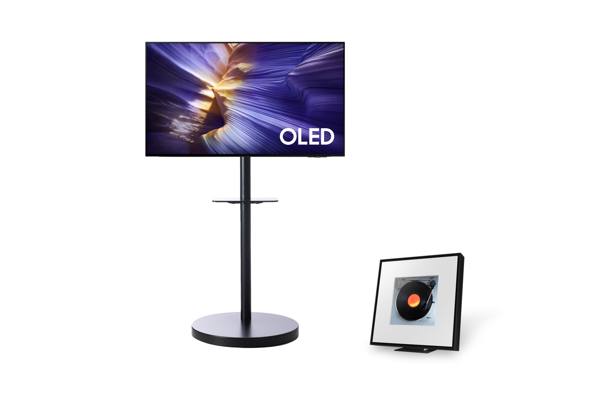 2025 무빙스타일 (선반 거치대 포함) OLED (SF90) 블랙 (105cm)+뮤직 프레임 LS60D 첫번째 이미지