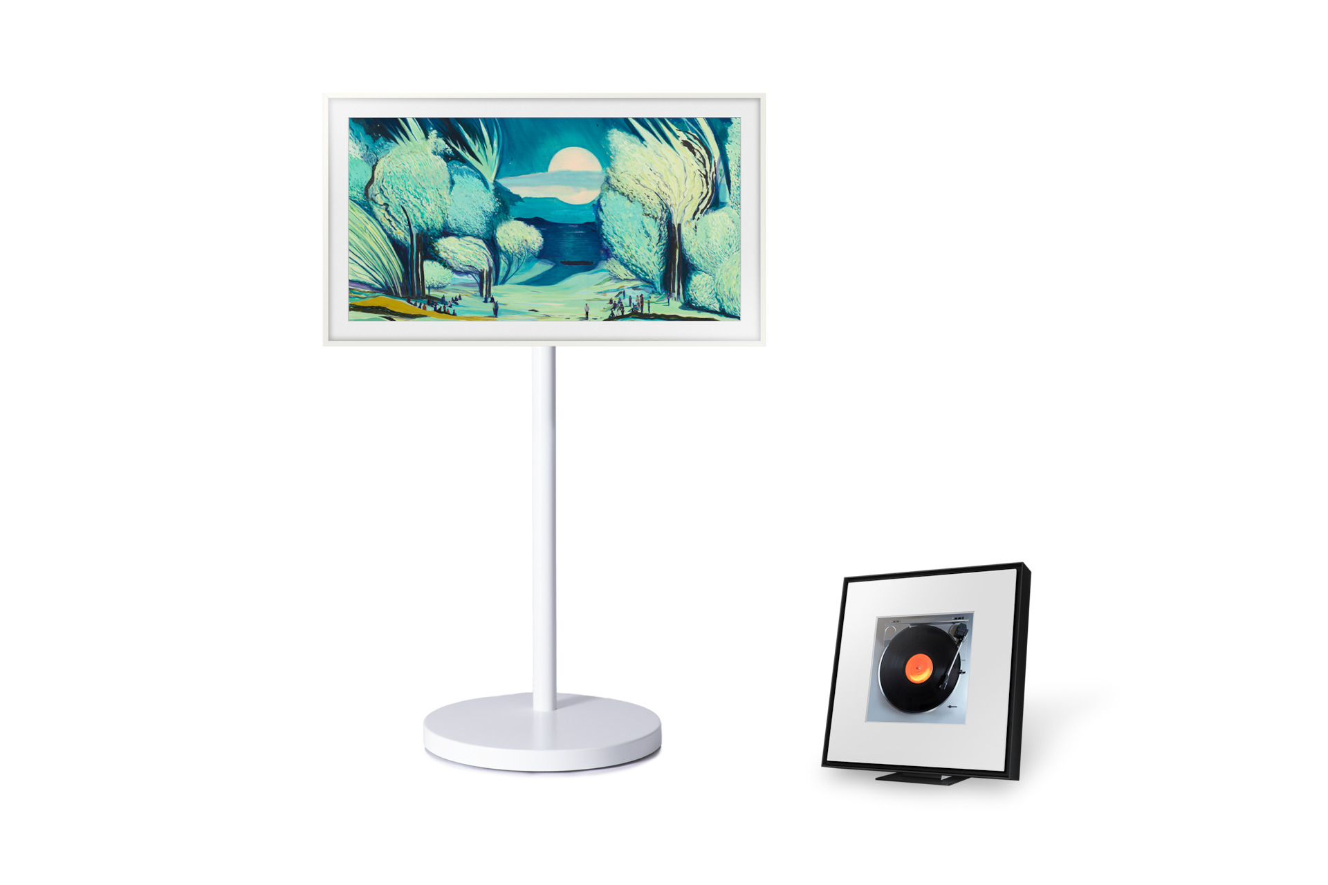 2025 무빙스타일 The Frame 플랫 화이트 베젤 화이트 (108cm)+뮤직 프레임 LS60D 첫번째 이미지