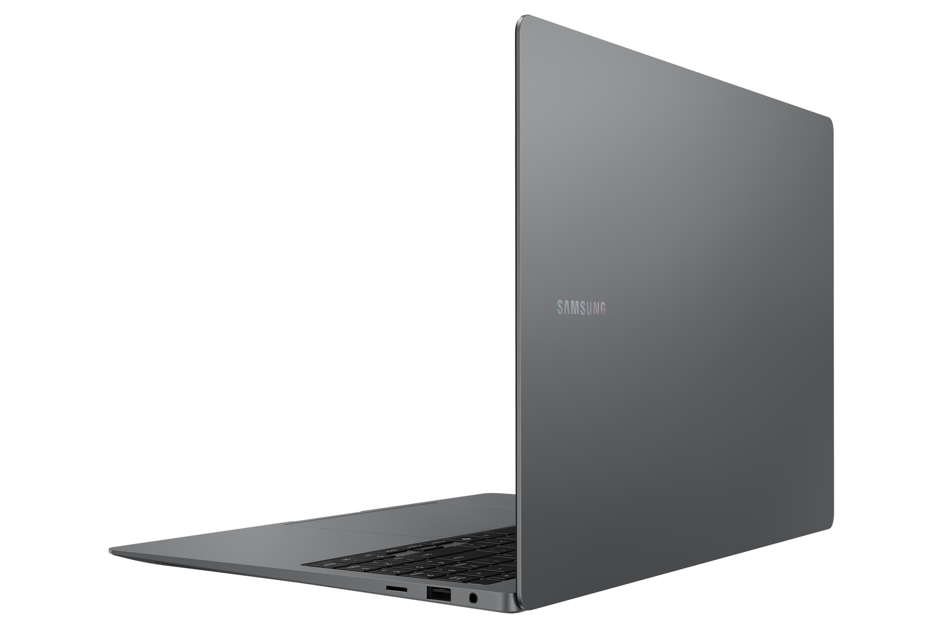 갤럭시 북5 Pro (40.6cm) Core™ Ultra 7 / 2TB NVMe SSD 오픈상태 후면 40도