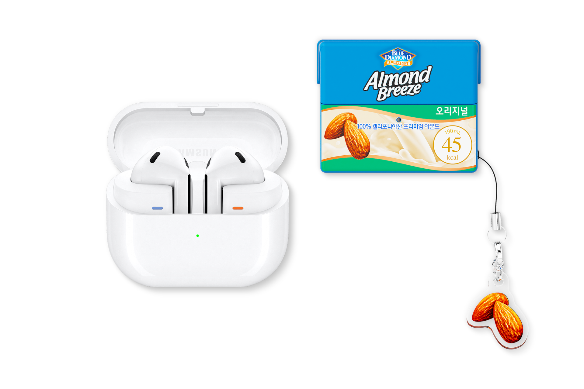 갤럭시 버즈3 화이트 + 아몬드브리즈 오리지널 케이스 첫번째 이미지 