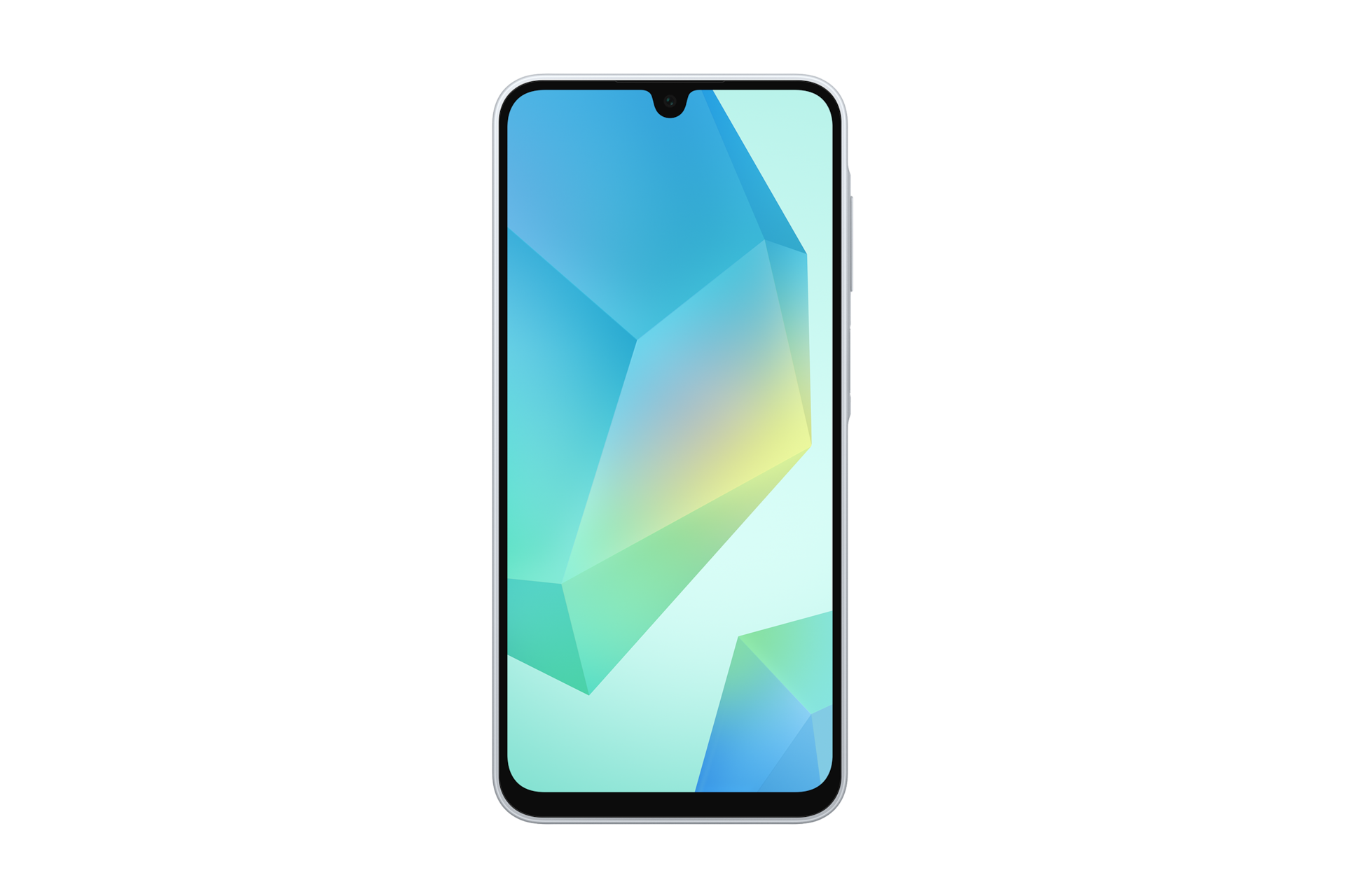 갤럭시 버디4 사업자향 (LG U+) 라이트 그레이 디스플레이가 보이는 정면 