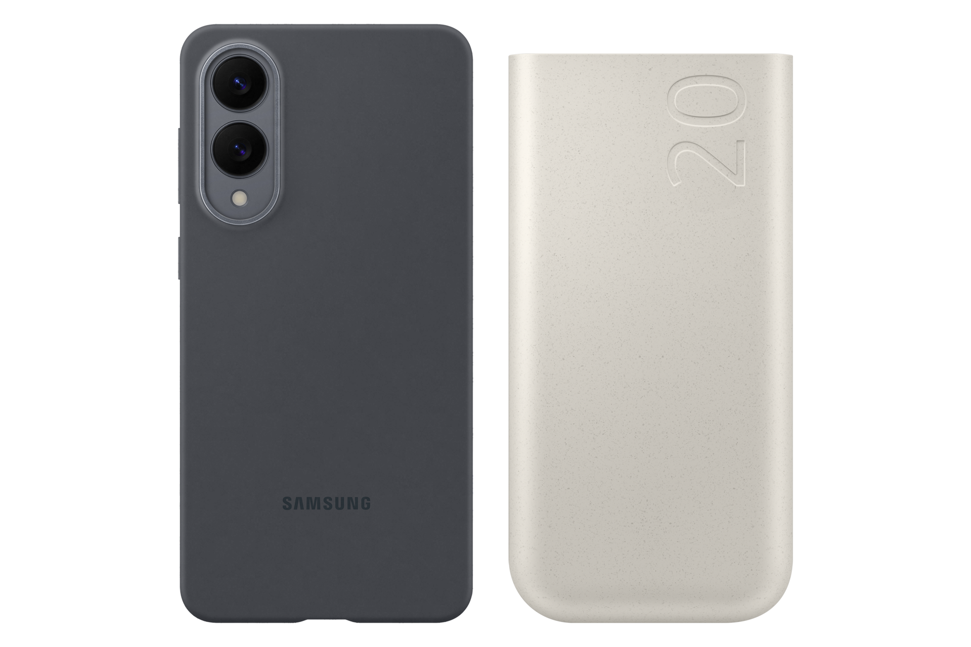 갤럭시 S25 엣지 실리콘 케이스 (블랙)+PD 배터리팩 20,000 mAh (45 W) 첫번째 이미지