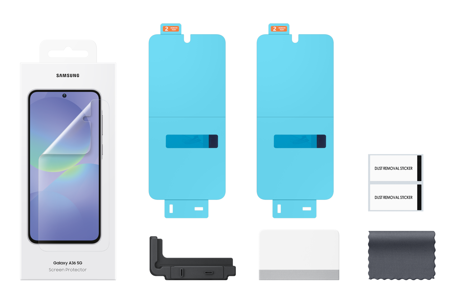 갤럭시 A36 AR 필름 (투명) 구성품 이미지