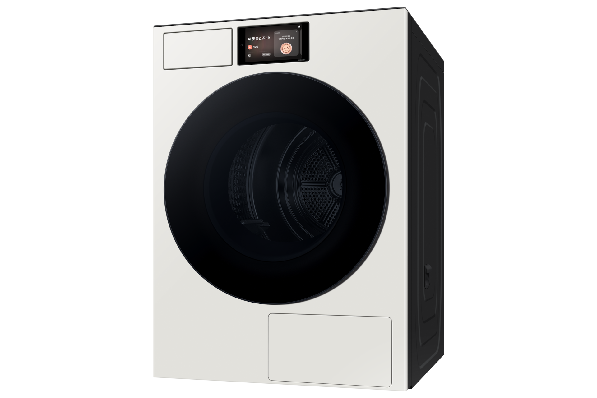 Bespoke AI 건조기 22kg (177.8mm LCD)+상단 설치 키트 그레이지 건조기 우측면 15도